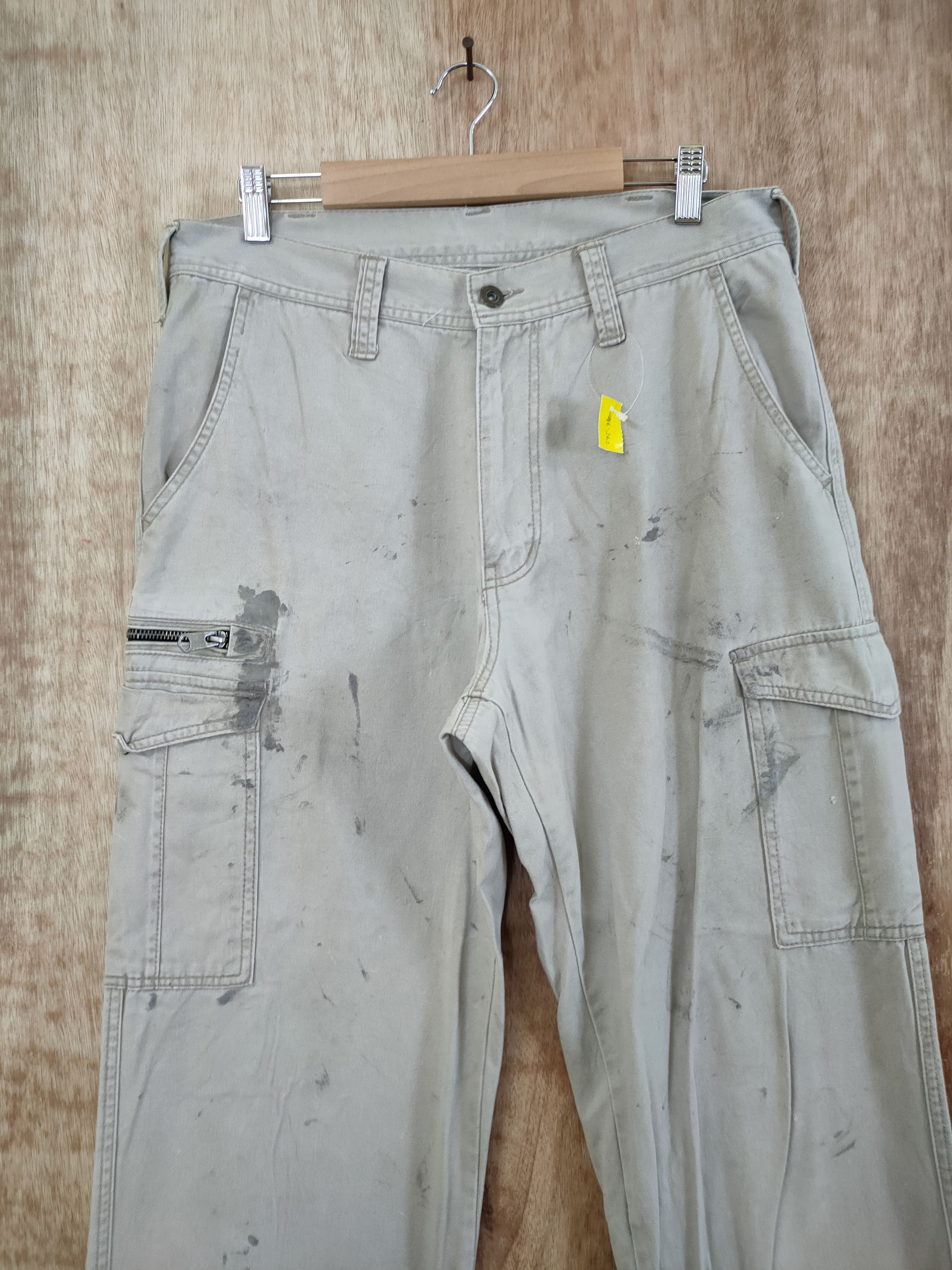 Japanese Brand DL Even River dirty thrashed worn Cargo pants #sp46-262T Size US 32 / EU 48 - 4 Thumbnail