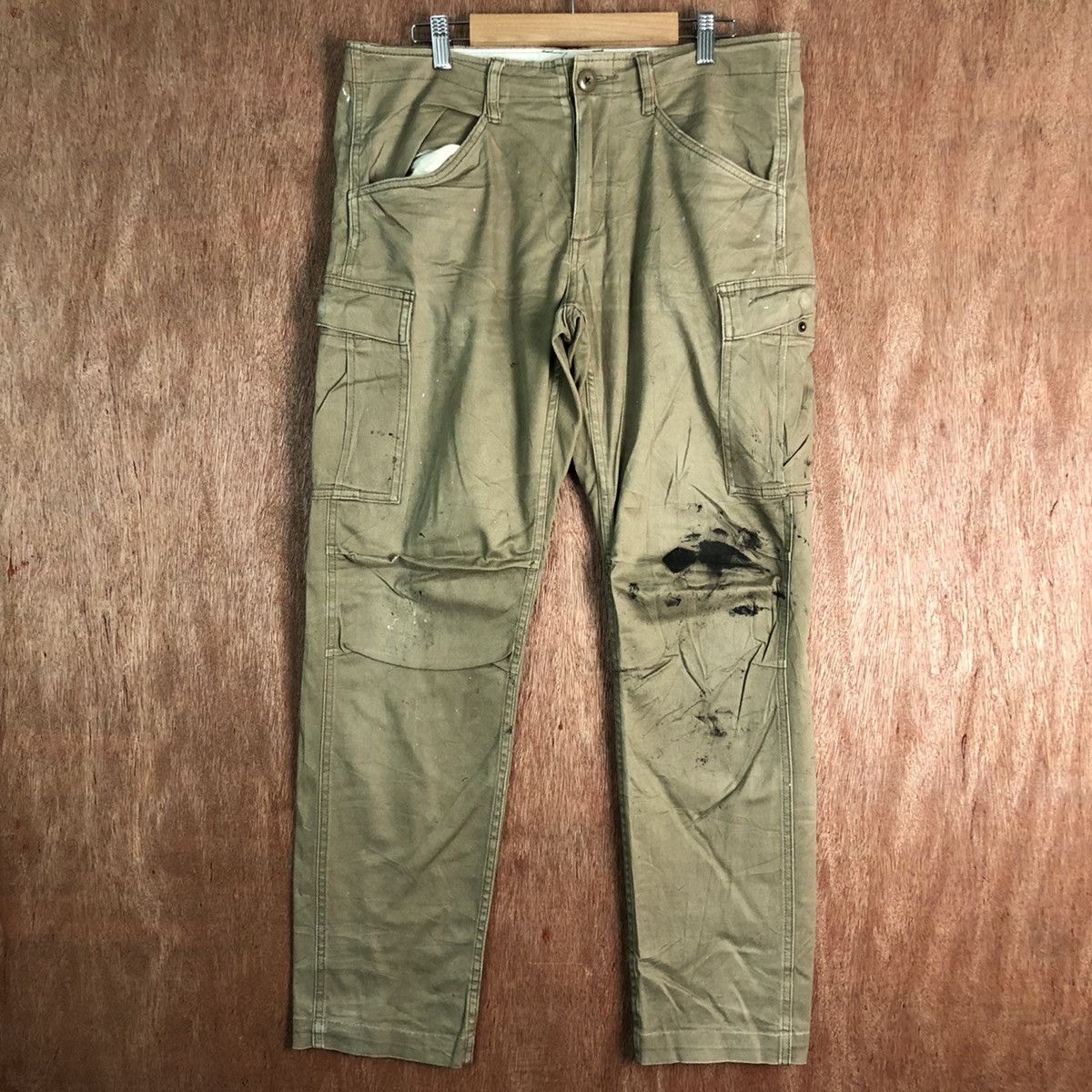 Japanese Brand DLL Back Number dirty Multipocket thrashed Cargo Pants #c120 Size US 32 / EU 48 - 1 Thumbnail