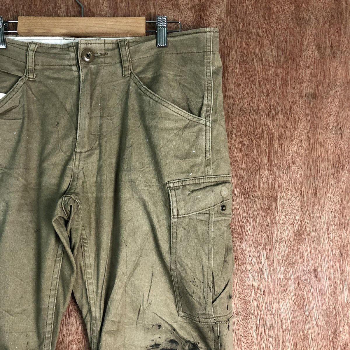 Japanese Brand DLL Back Number dirty Multipocket thrashed Cargo Pants #c120 Size US 32 / EU 48 - 4 Thumbnail