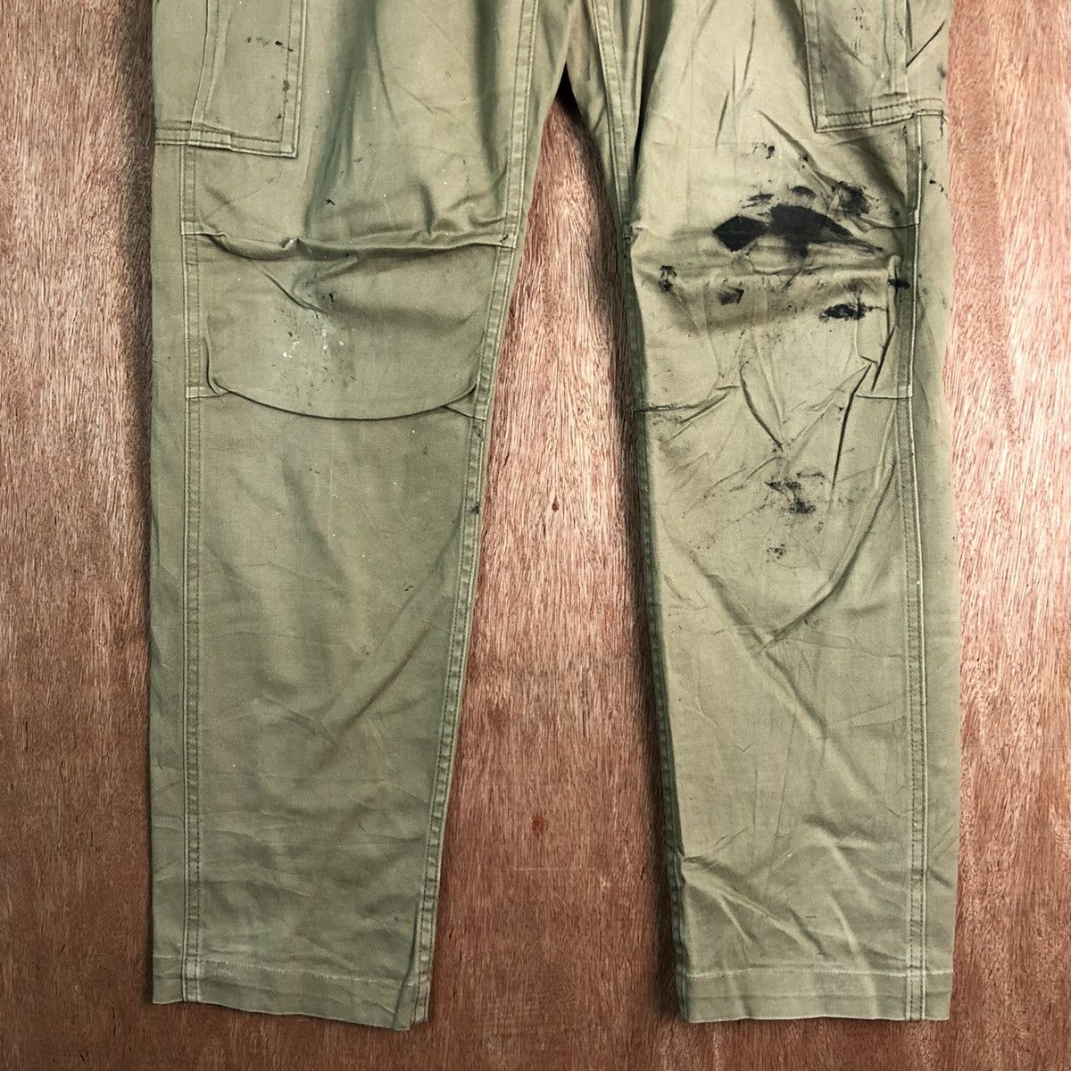 Japanese Brand DLL Back Number dirty Multipocket thrashed Cargo Pants #c120 Size US 32 / EU 48 - 3 Thumbnail
