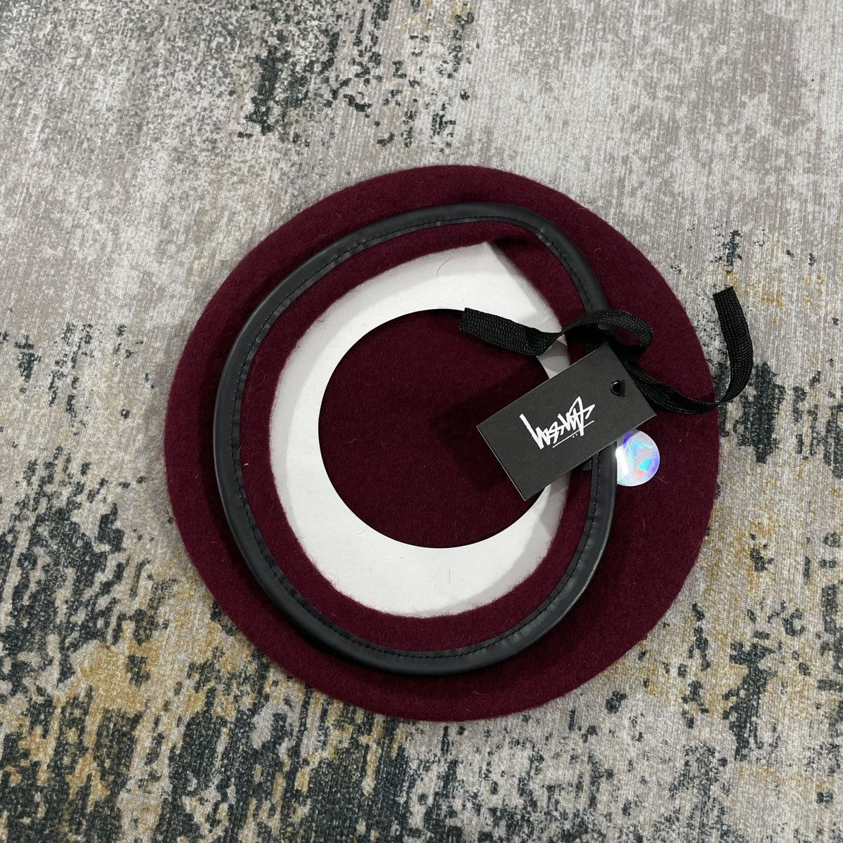 Other STUSSY BERET MILITARY // BURGUNDY Size ONE SIZE - 4 Thumbnail