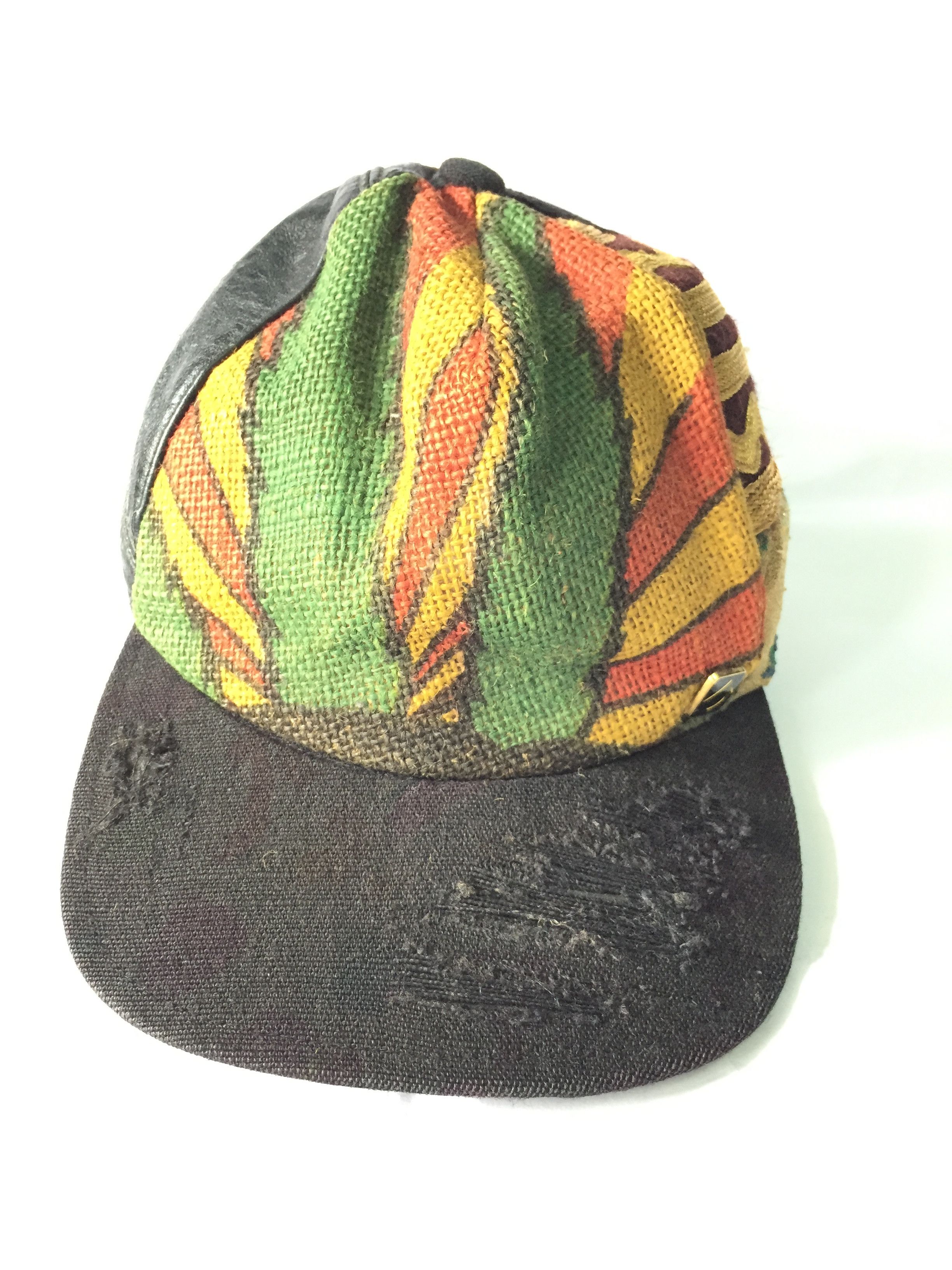 CA4LA × Japanese Brand × Vintage Vtg Ca4la rebuilt patchwork distressed cap Size ONE SIZE - 3 Thumbnail
