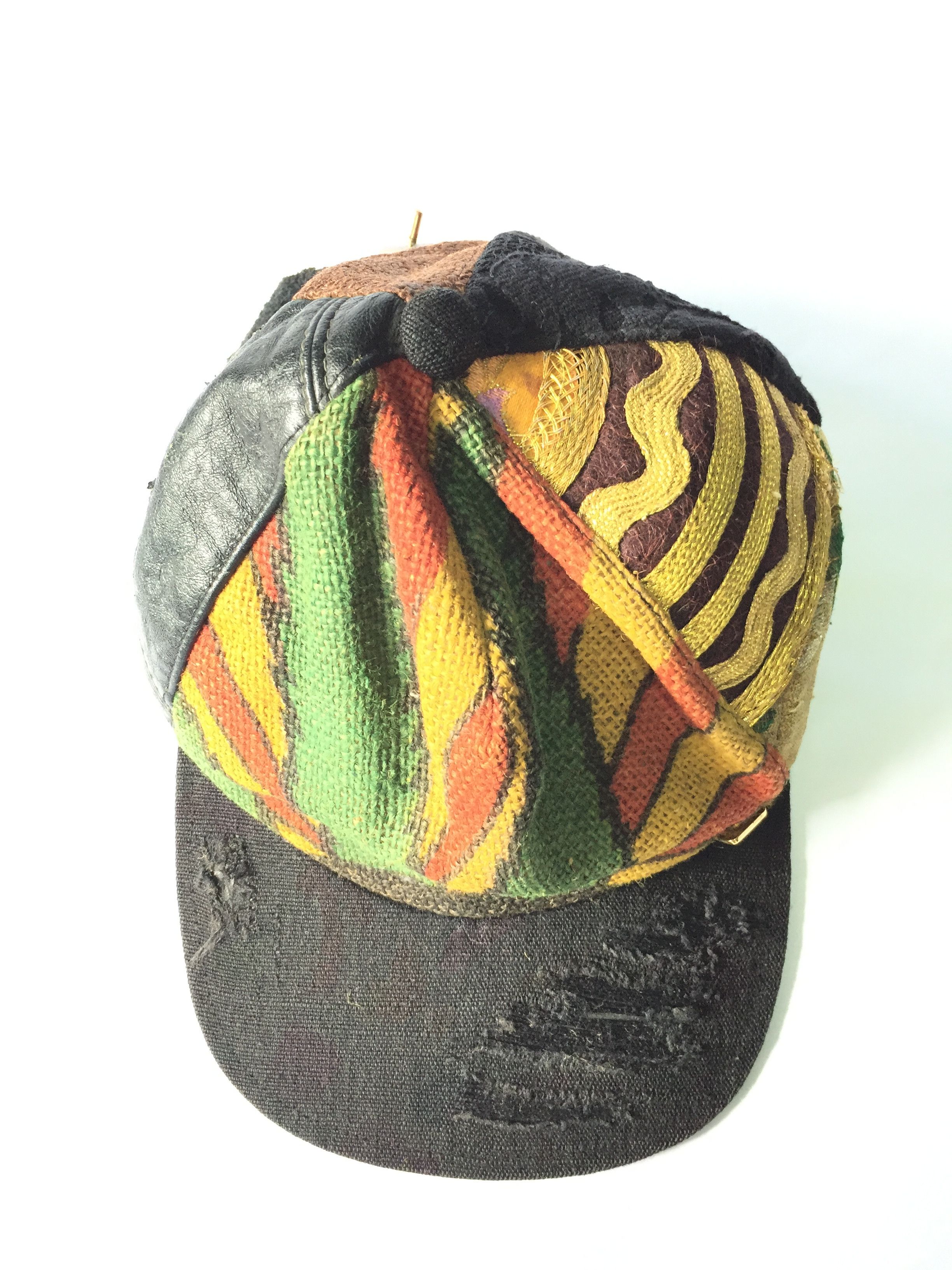 CA4LA × Japanese Brand × Vintage Vtg Ca4la rebuilt patchwork distressed cap Size ONE SIZE - 11 Thumbnail