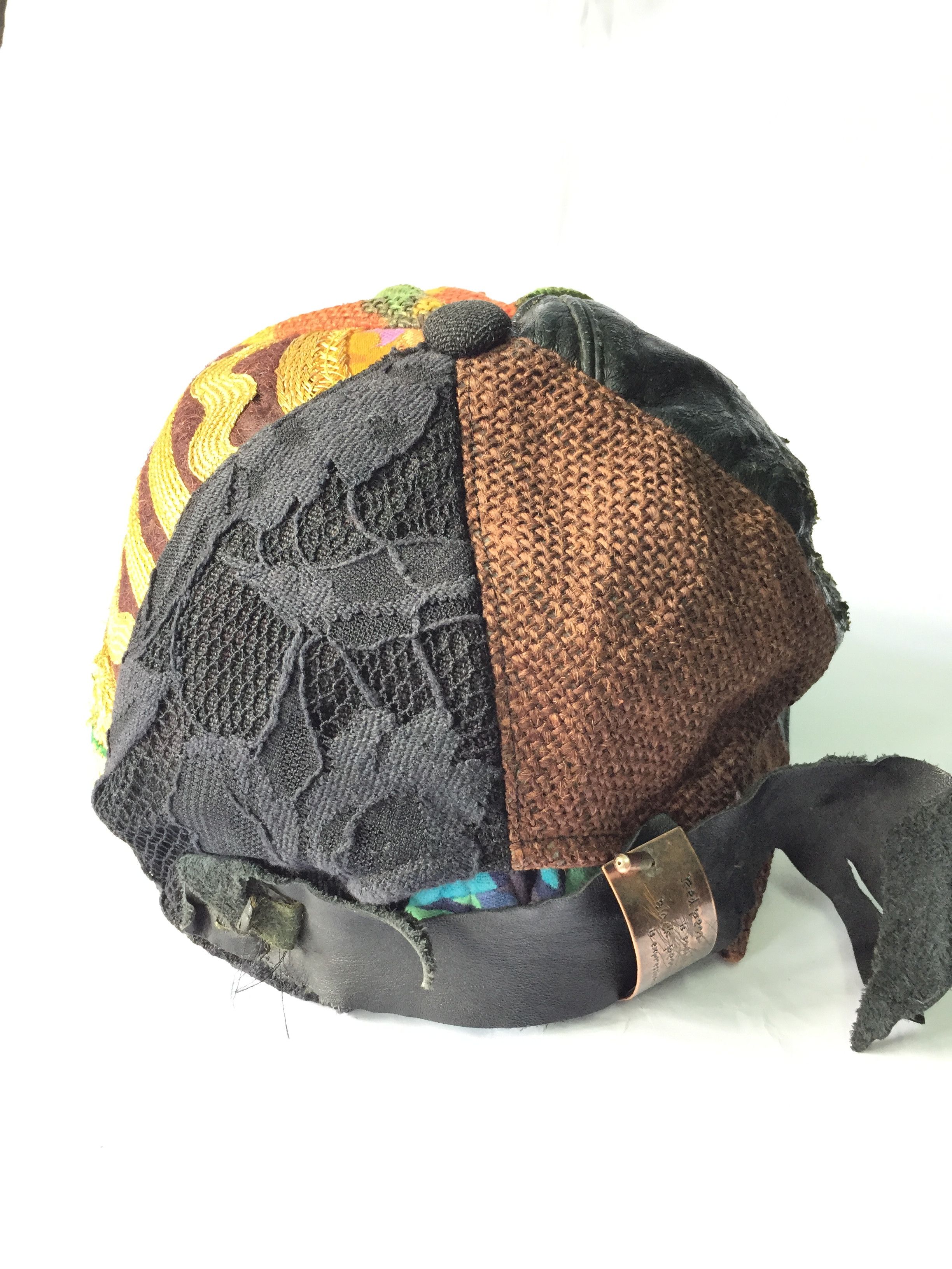 CA4LA × Japanese Brand × Vintage Vtg Ca4la rebuilt patchwork distressed cap Size ONE SIZE - 10 Thumbnail