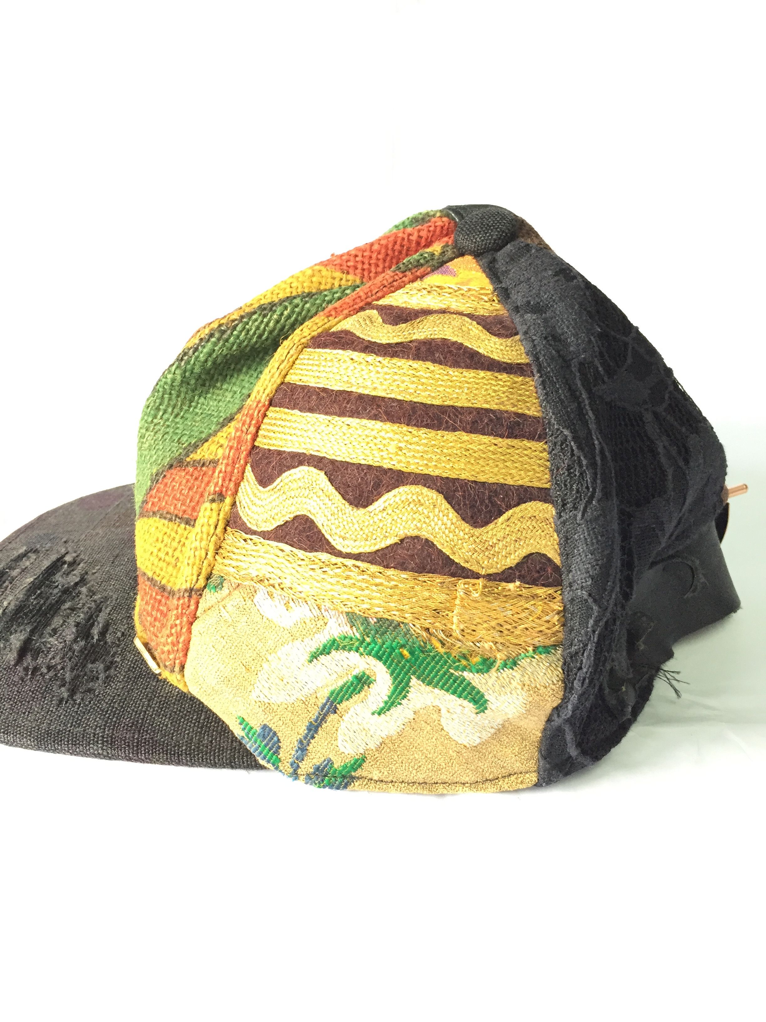 CA4LA × Japanese Brand × Vintage Vtg Ca4la rebuilt patchwork distressed cap Size ONE SIZE - 8 Thumbnail