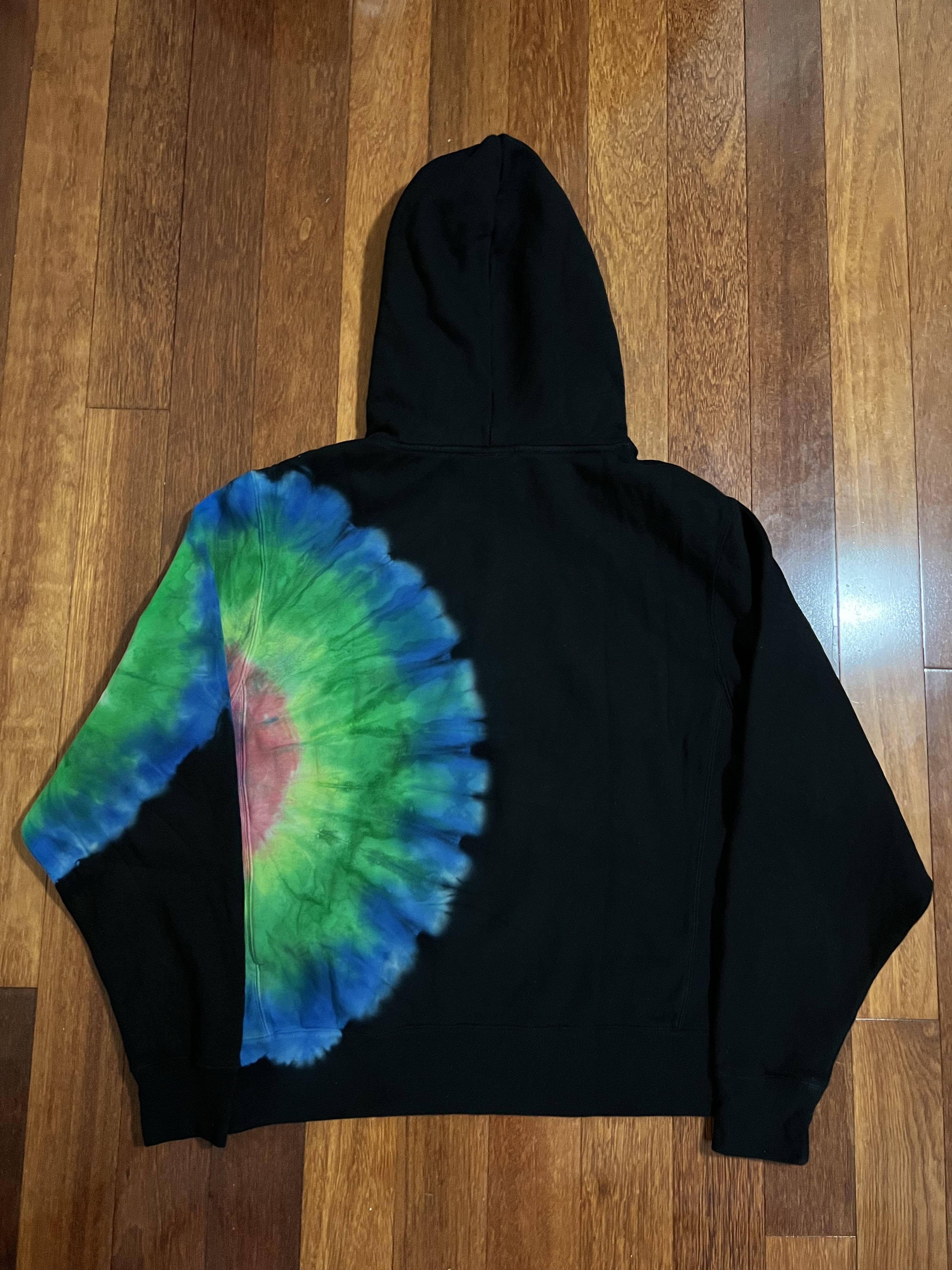 Pleasures 💚 Pleasures Eclipse Rainbow Tie Dye Hoodie Black Small NEW Size US S / EU 44-46 / 1 - 4 Thumbnail