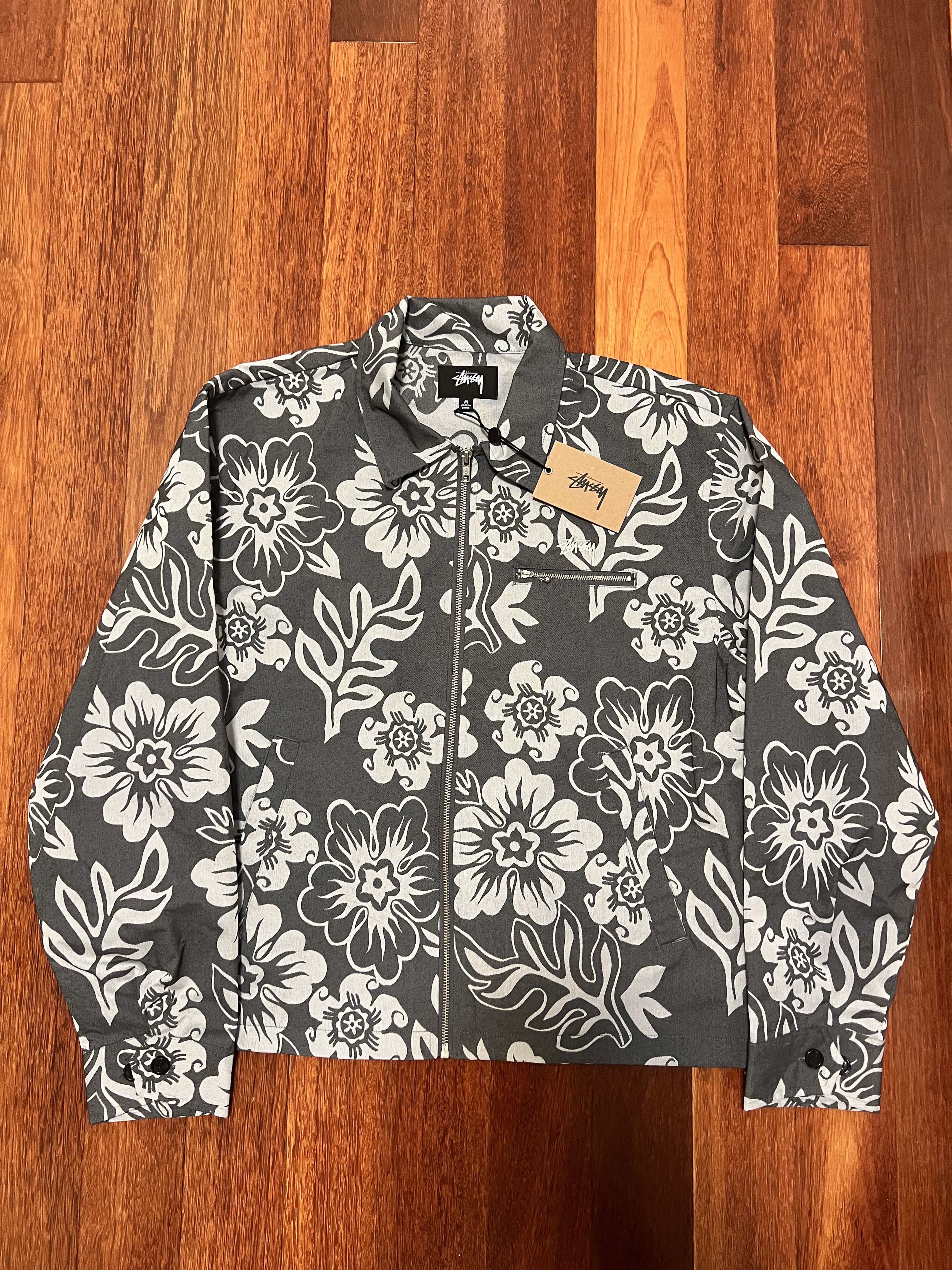 Stussy 💚 SS21 Stussy Hawaiian Zip Jacket Medium NEW Size US M / EU 48-50 / 2 - 6 Thumbnail