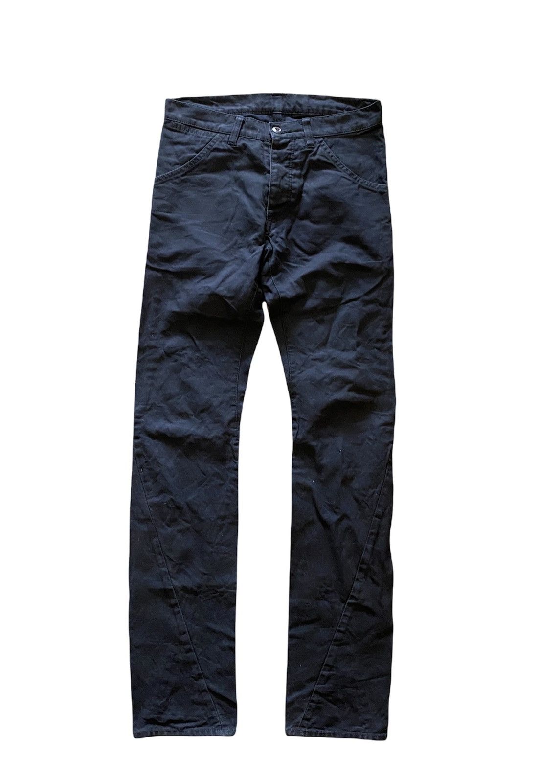 Black twist cut pants