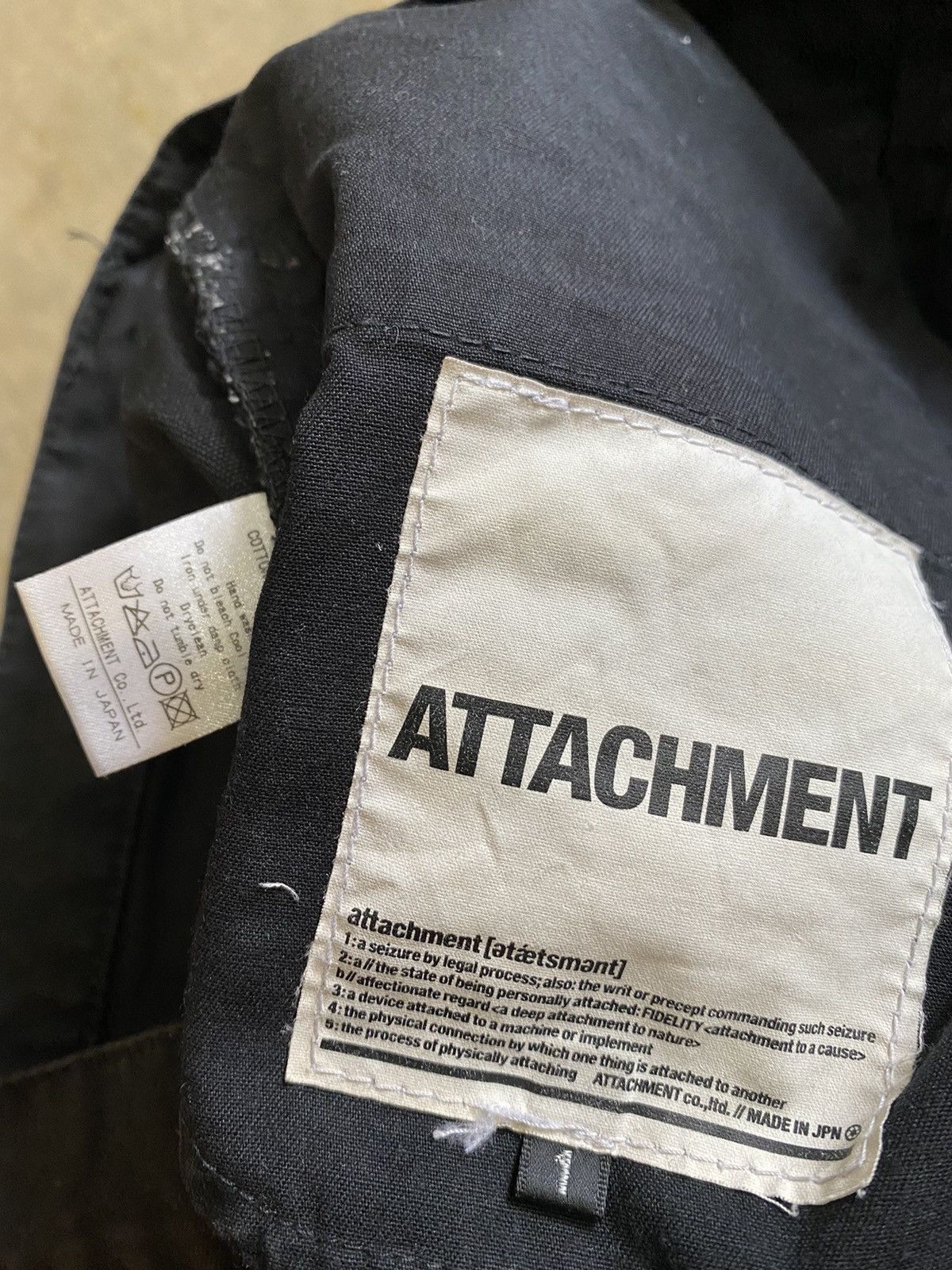 Attachment × Kazuyuki Kumagai Attachment Black twist cut pants Size US 29 - 10 Thumbnail