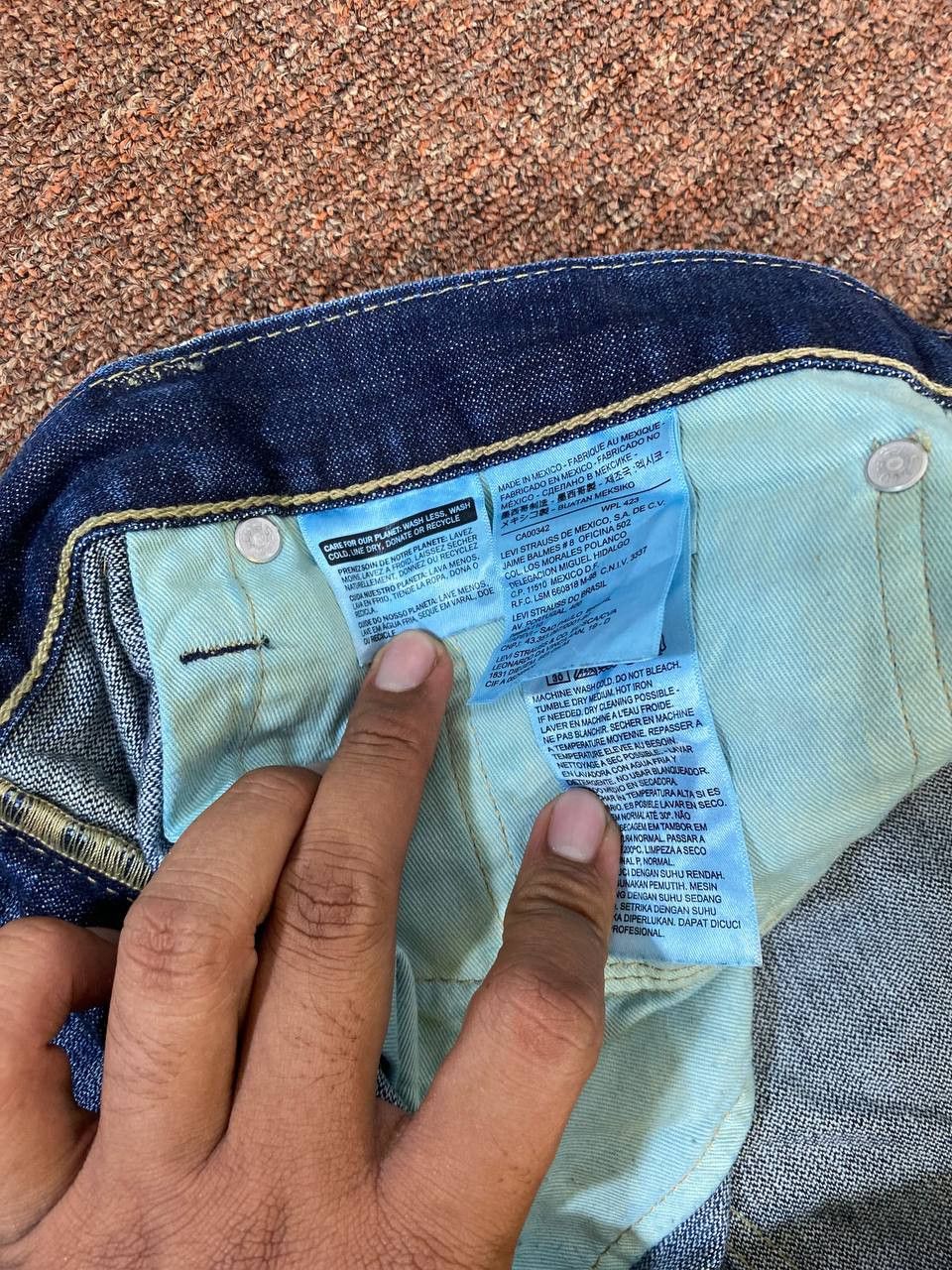 Levi's levis 508 regular tapered distressed denim Size US 39 - 11 Thumbnail