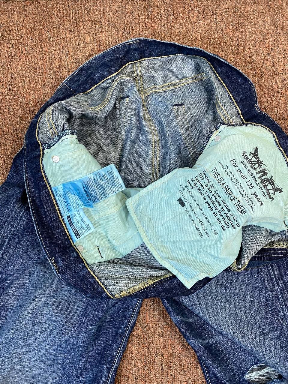 Levi's levis 508 regular tapered distressed denim Size US 39 - 13 Thumbnail