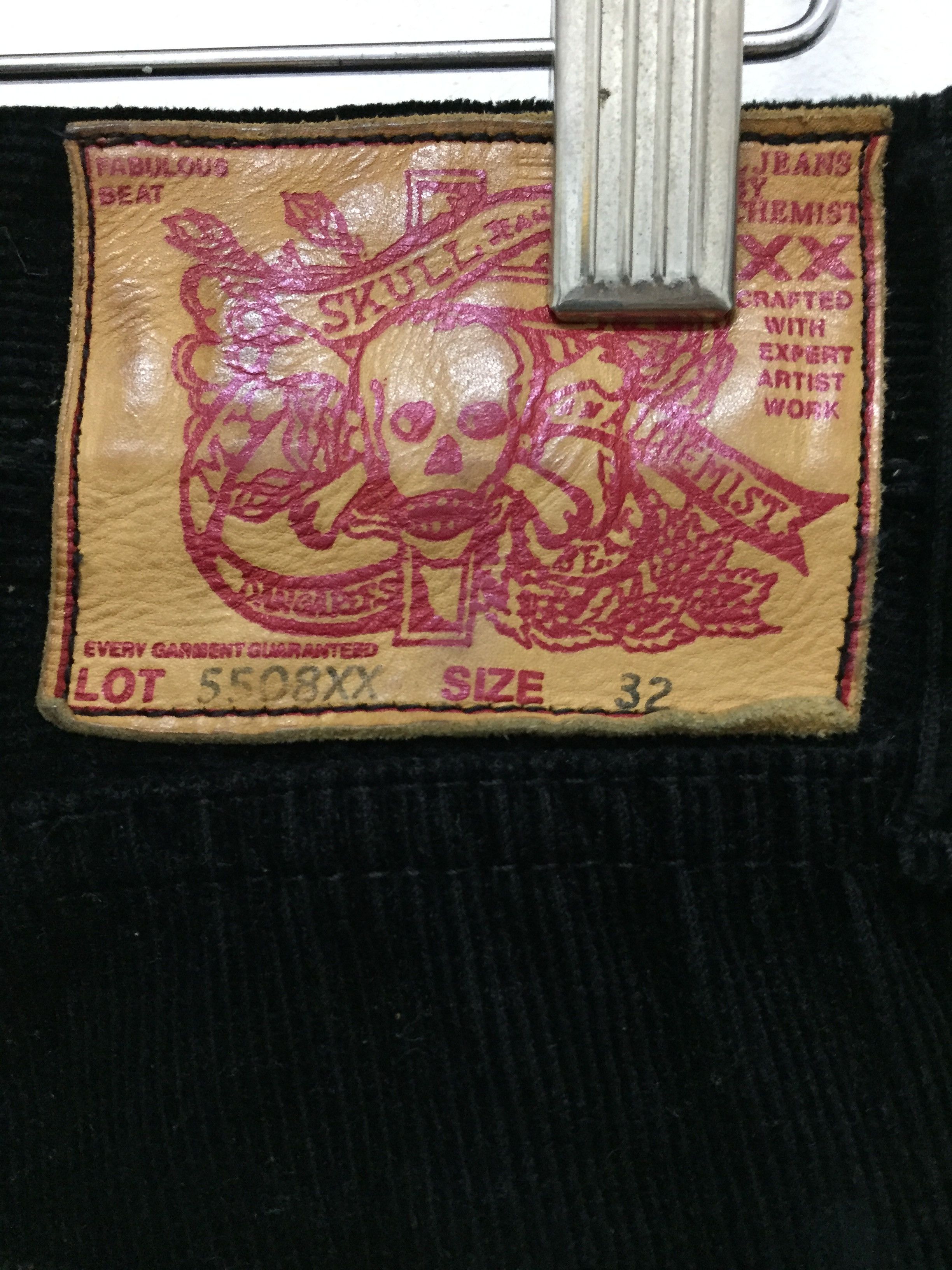 Alchemist × Japanese Brand × Skull Jeans by an Alchemist Skull Jeans By Analchemist superblack corduroy pants Size US 31 - 4 Thumbnail