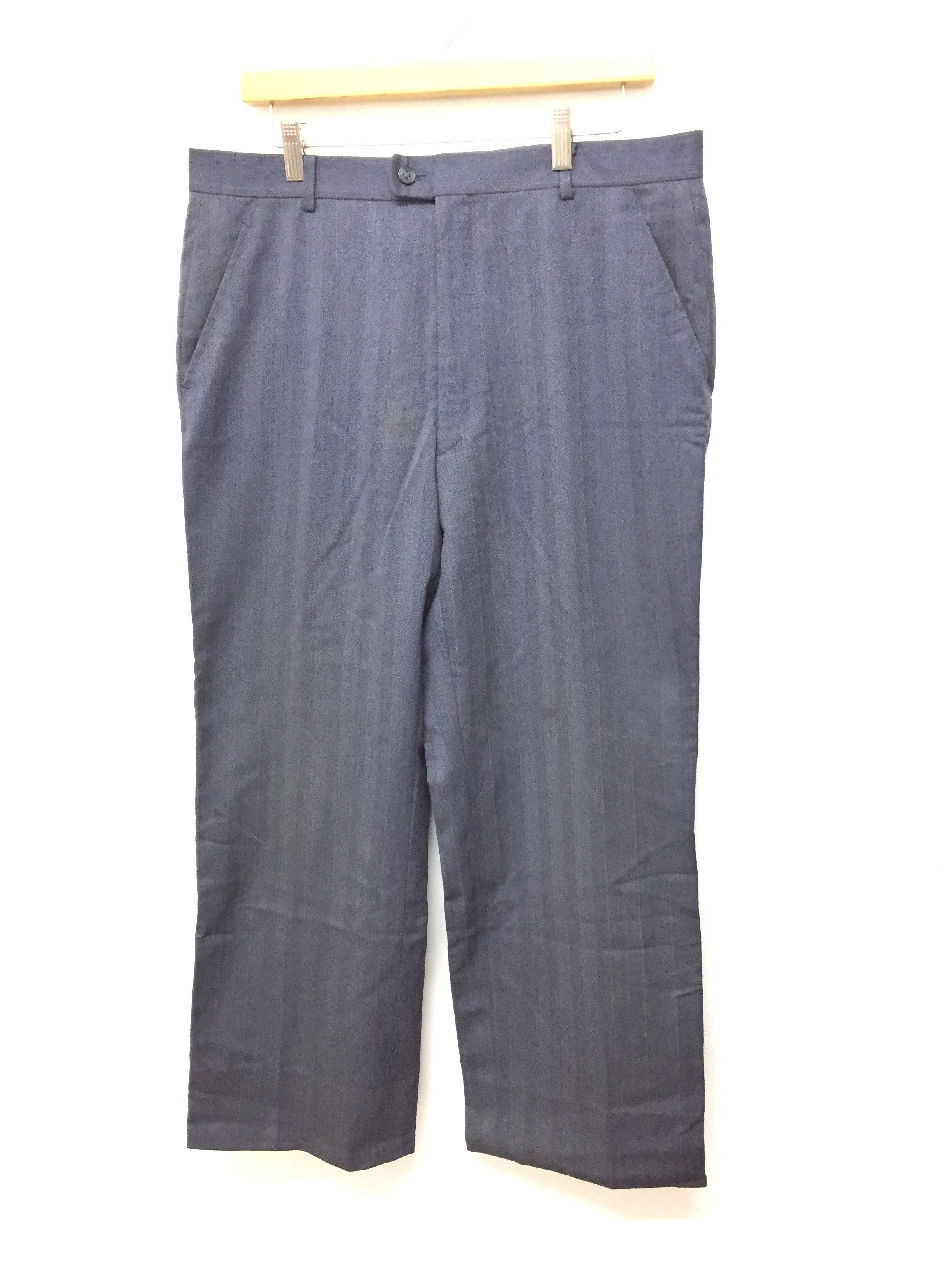 Christian Dior Monsieur 90's Christian DIOR wool Herringbone wide leg baggy classic Size US 34 / EU 50 - 1 Thumbnail
