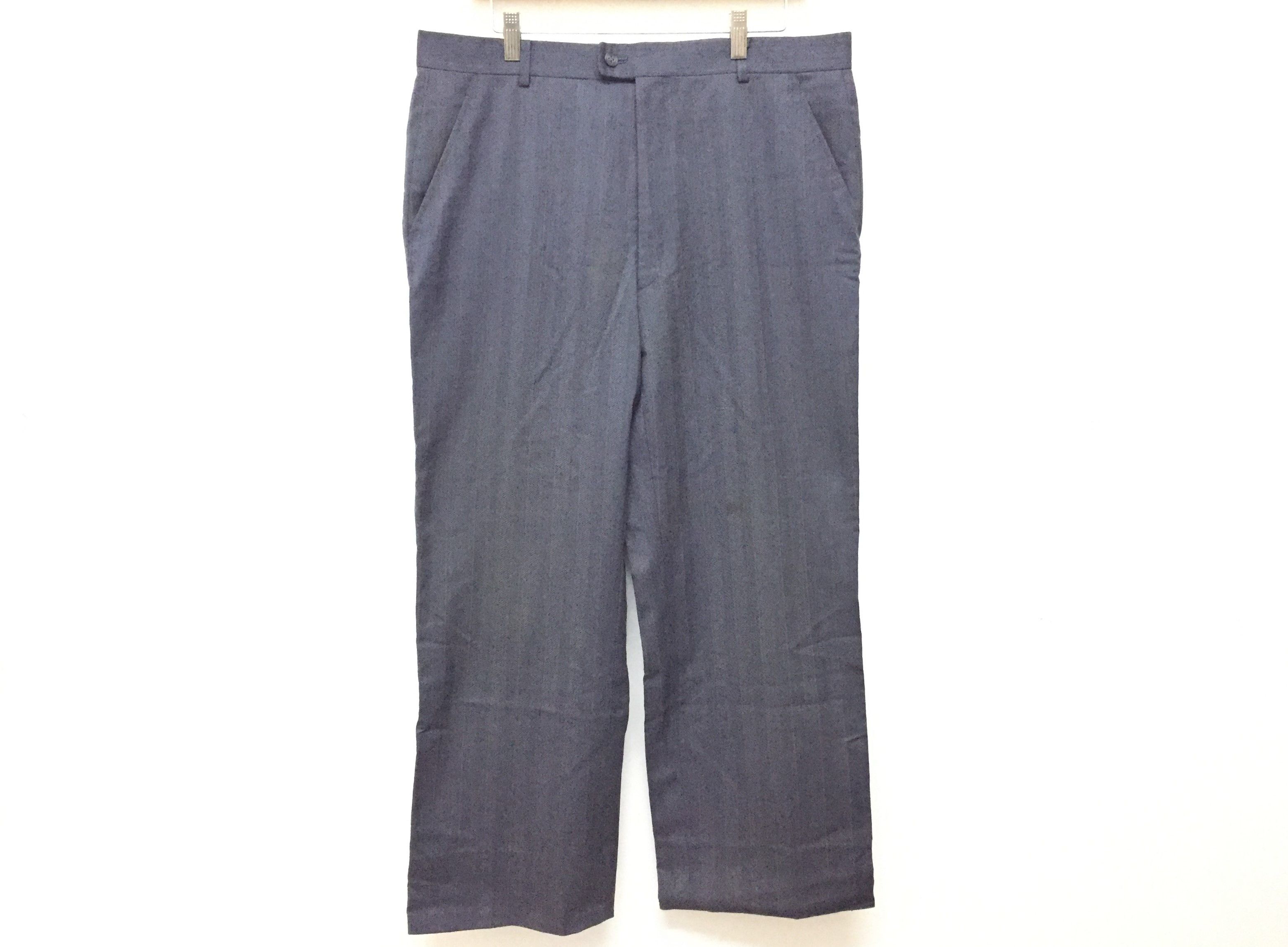 Christian Dior Monsieur 90's Christian DIOR wool Herringbone wide leg baggy classic Size US 34 / EU 50 - 2 Thumbnail