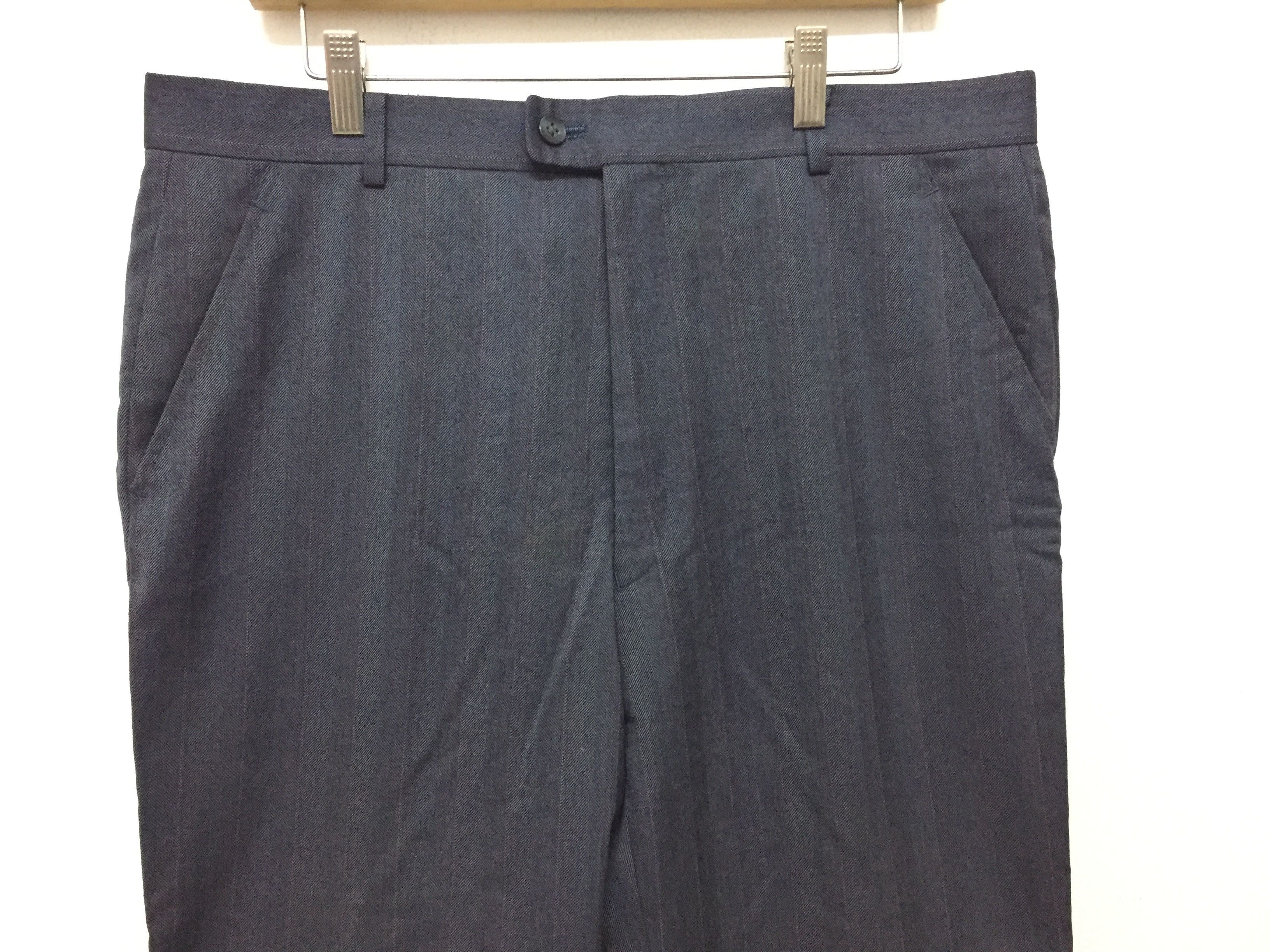 Christian Dior Monsieur 90's Christian DIOR wool Herringbone wide leg baggy classic Size US 34 / EU 50 - 3 Thumbnail