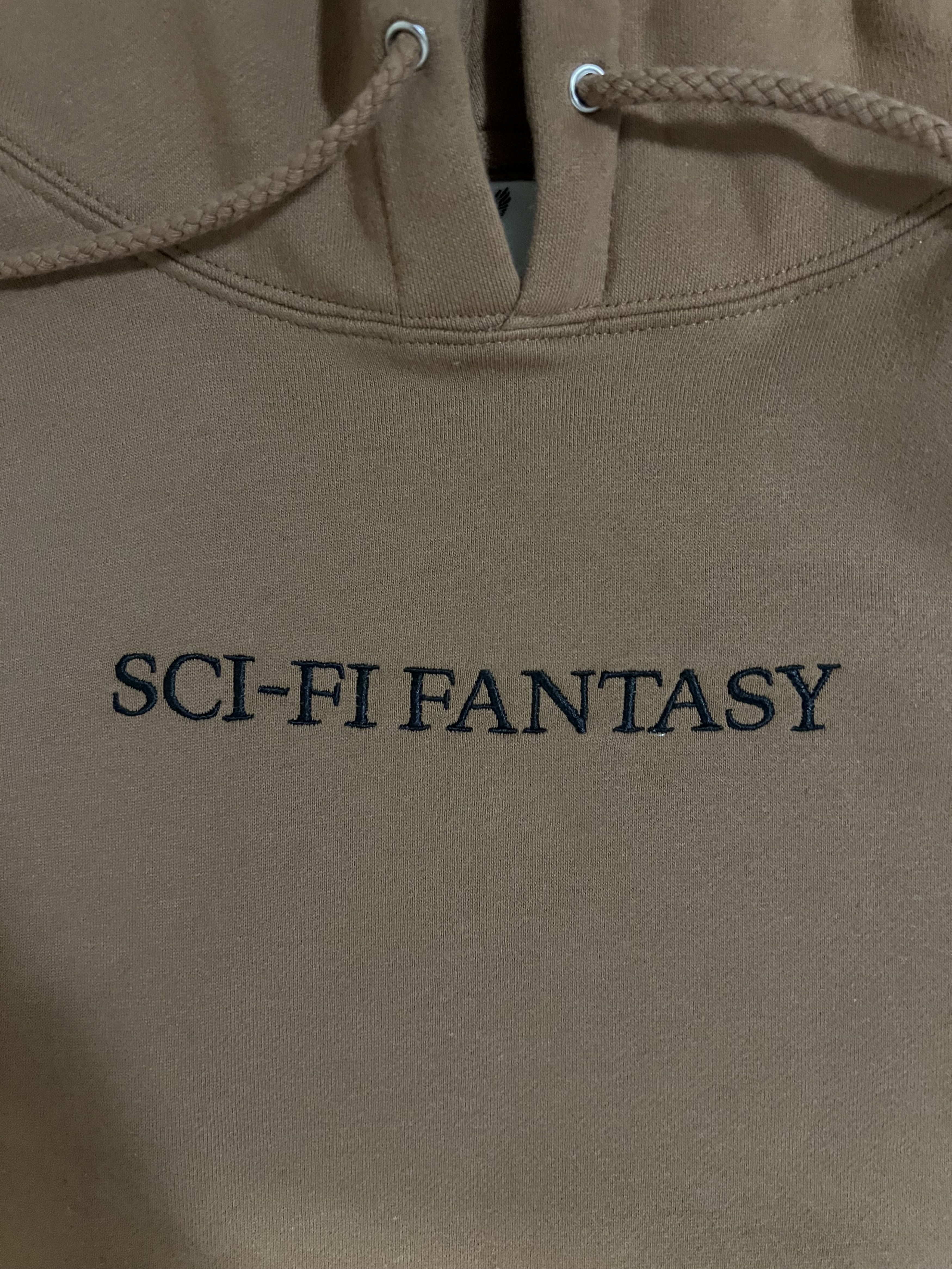 Sci-Fi Fantasy 💚 Sci-Fi Fantasy Embroidered Logo Hoodie Brown Medium NEW Size US M / EU 48-50 / 2 - 7 Thumbnail