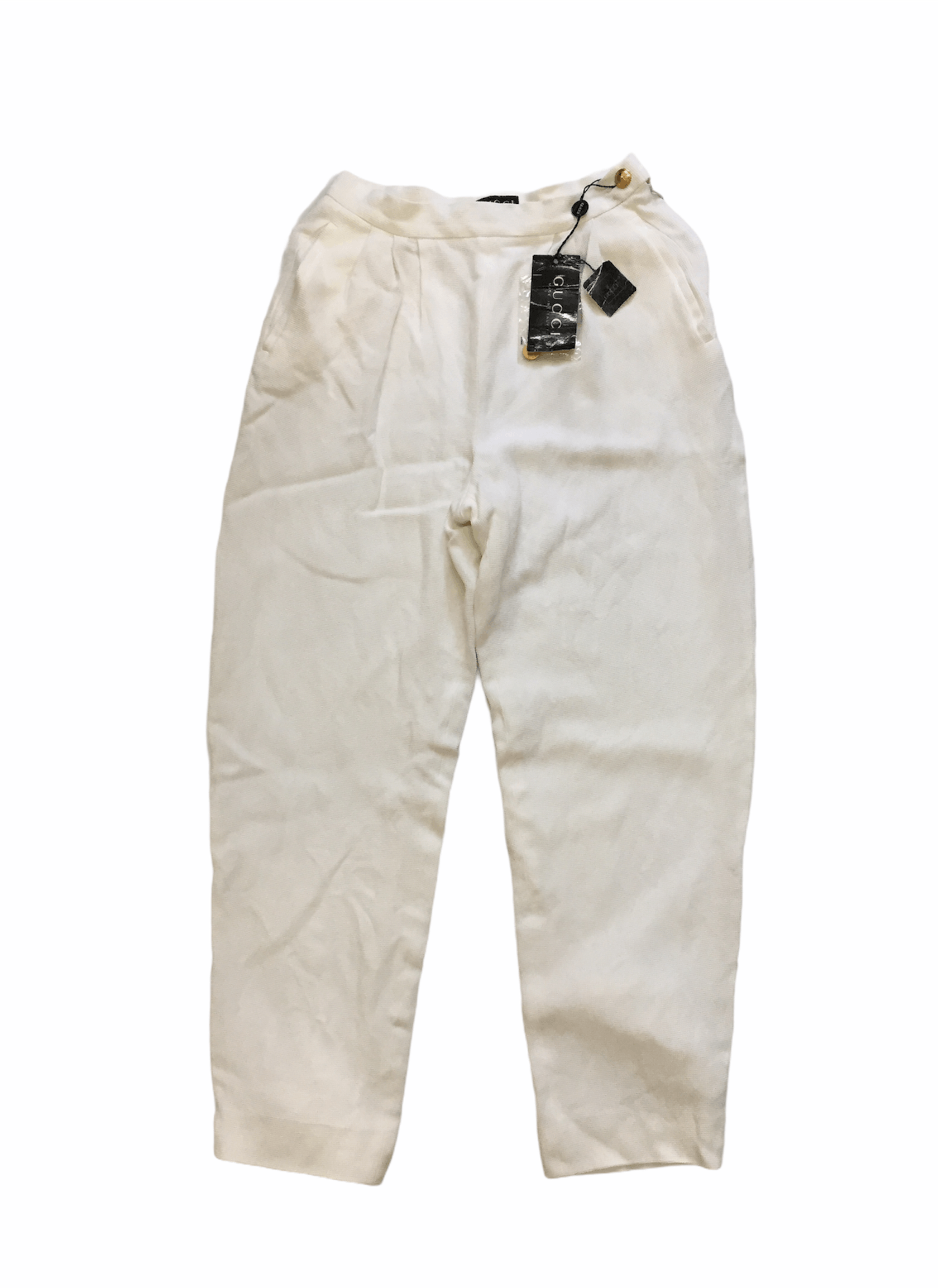 image of Aw1994 Nos Gucci Wafer High Rise Pants in White, Women's (Size 24)