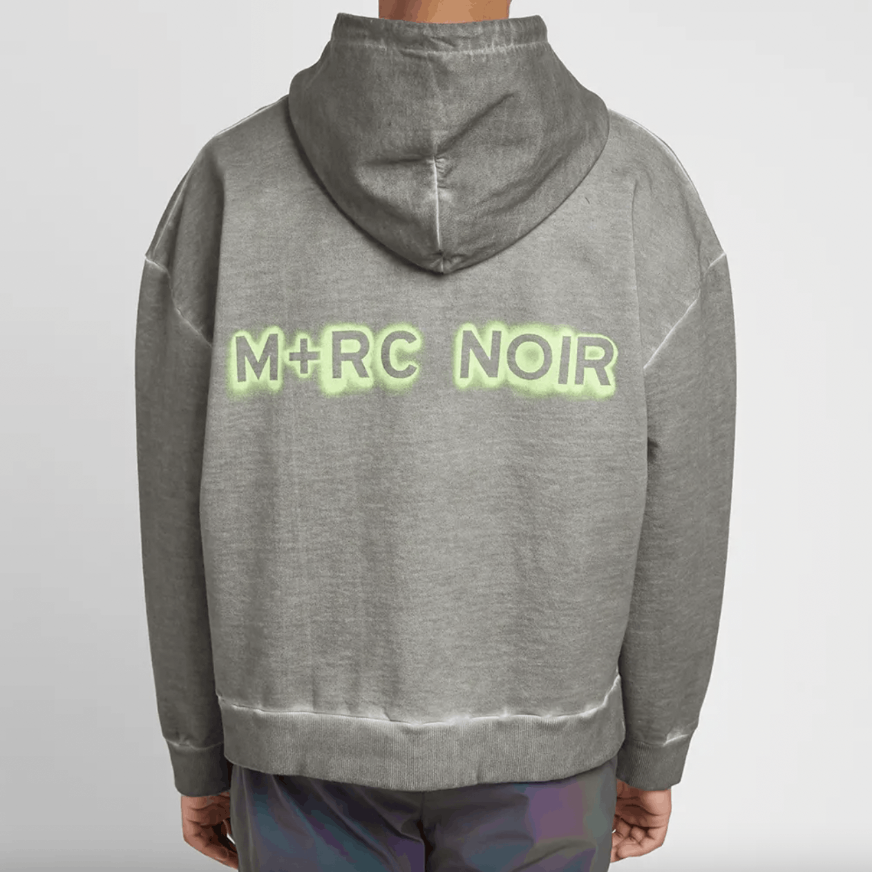 💚 M+RC Noir Stencil Logo Hoodie Grey Large NEW