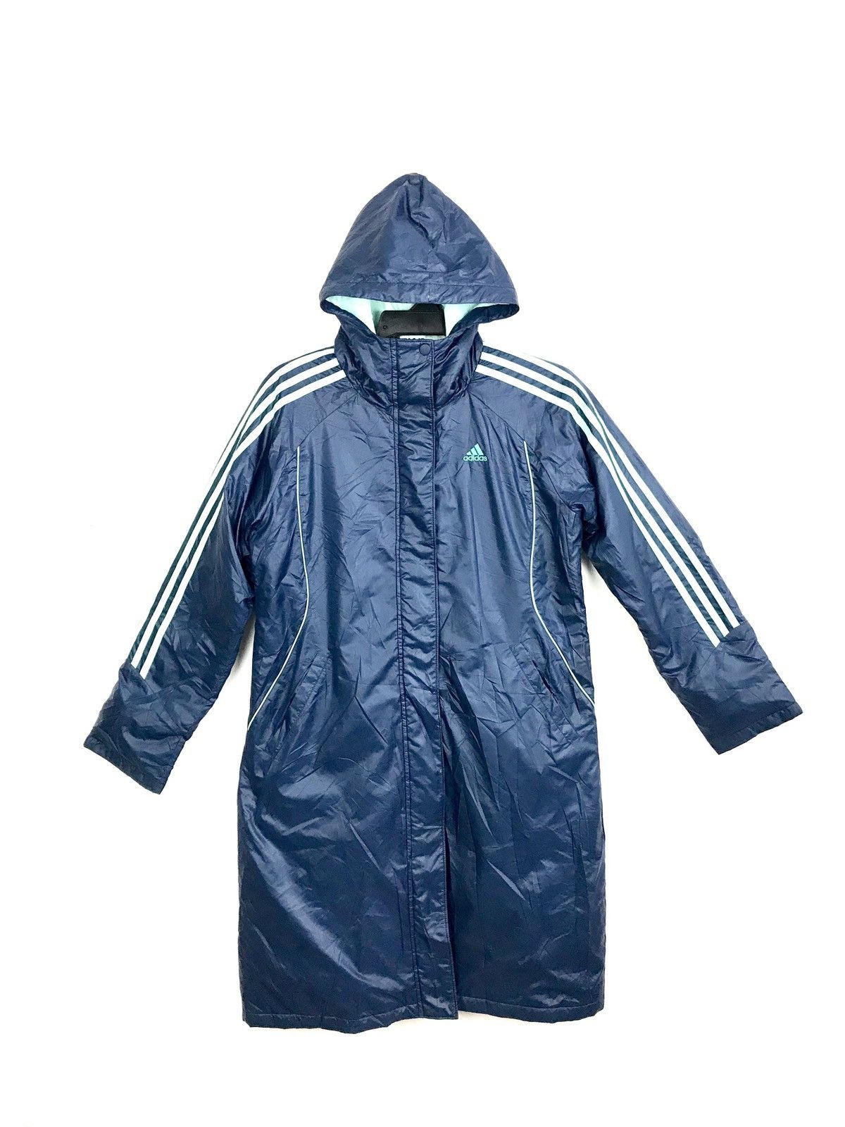 image of Adidas Parka Hoodie Coach Jacket Winterwear Sports in Blue, Men's (Size Medium)
