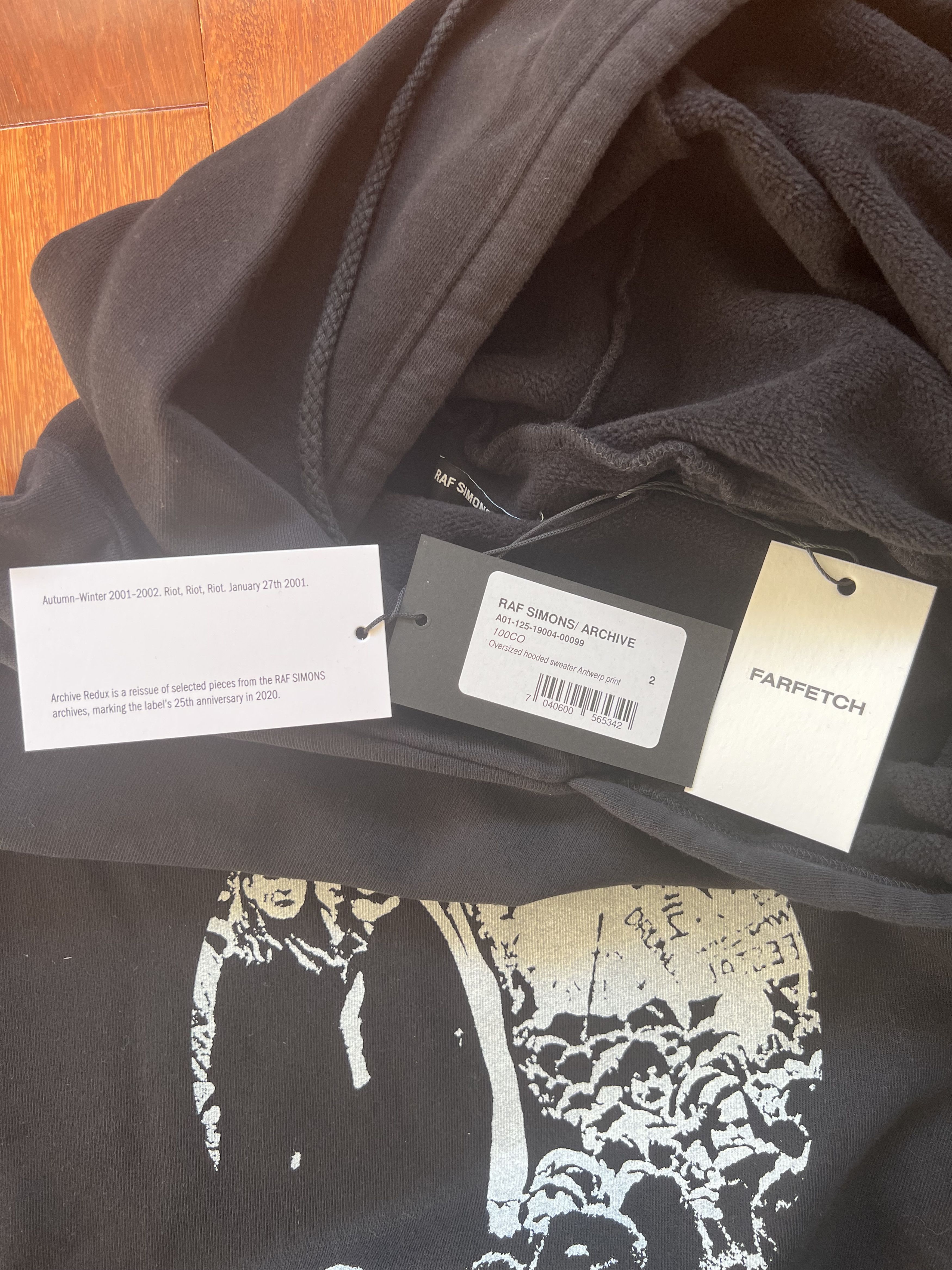 Raf Simons 💚 Raf Simons Redux Oversize Antwerp Hoodie Black NEW Size US M / EU 48-50 / 2 - 3 Thumbnail