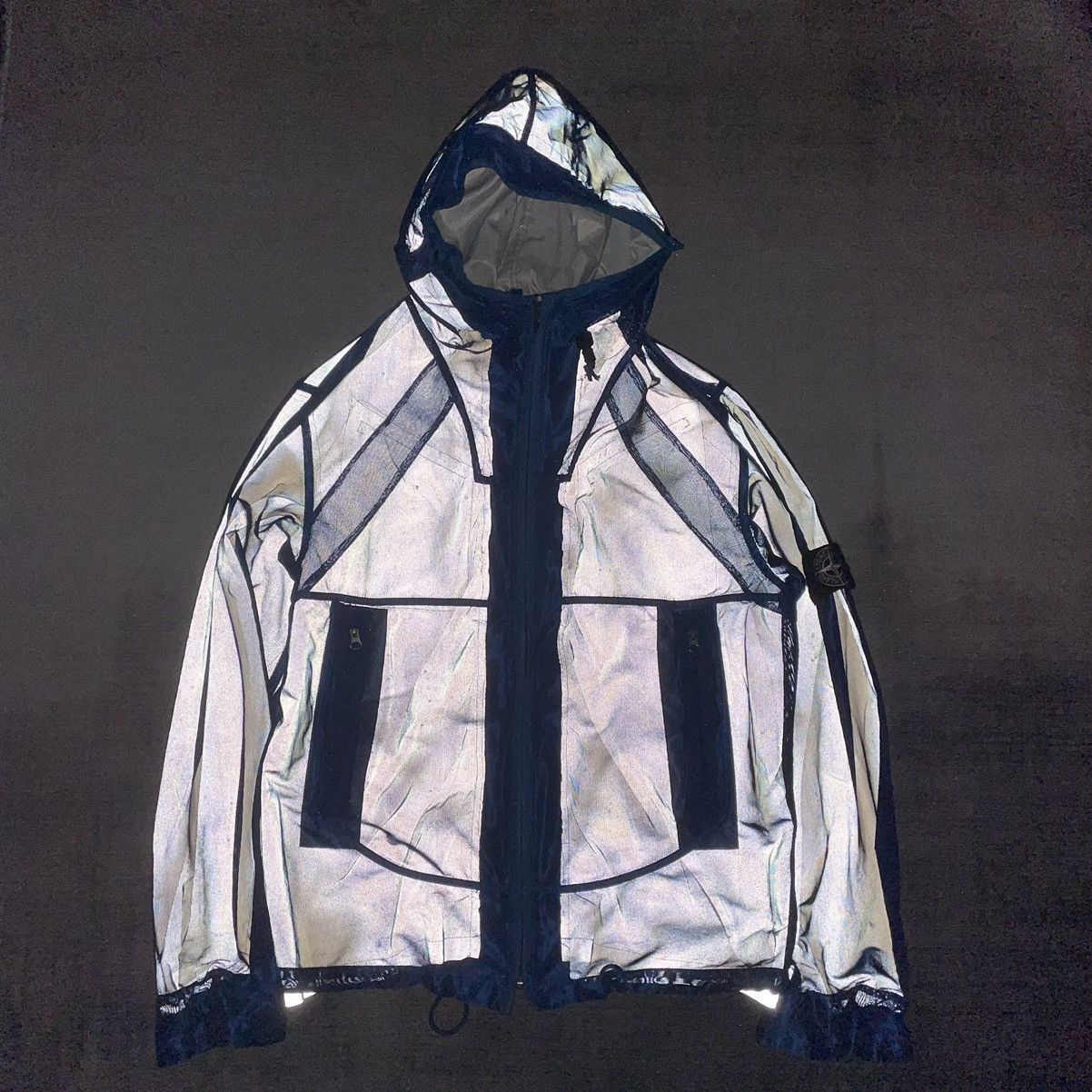 archive stone island reflective jacket