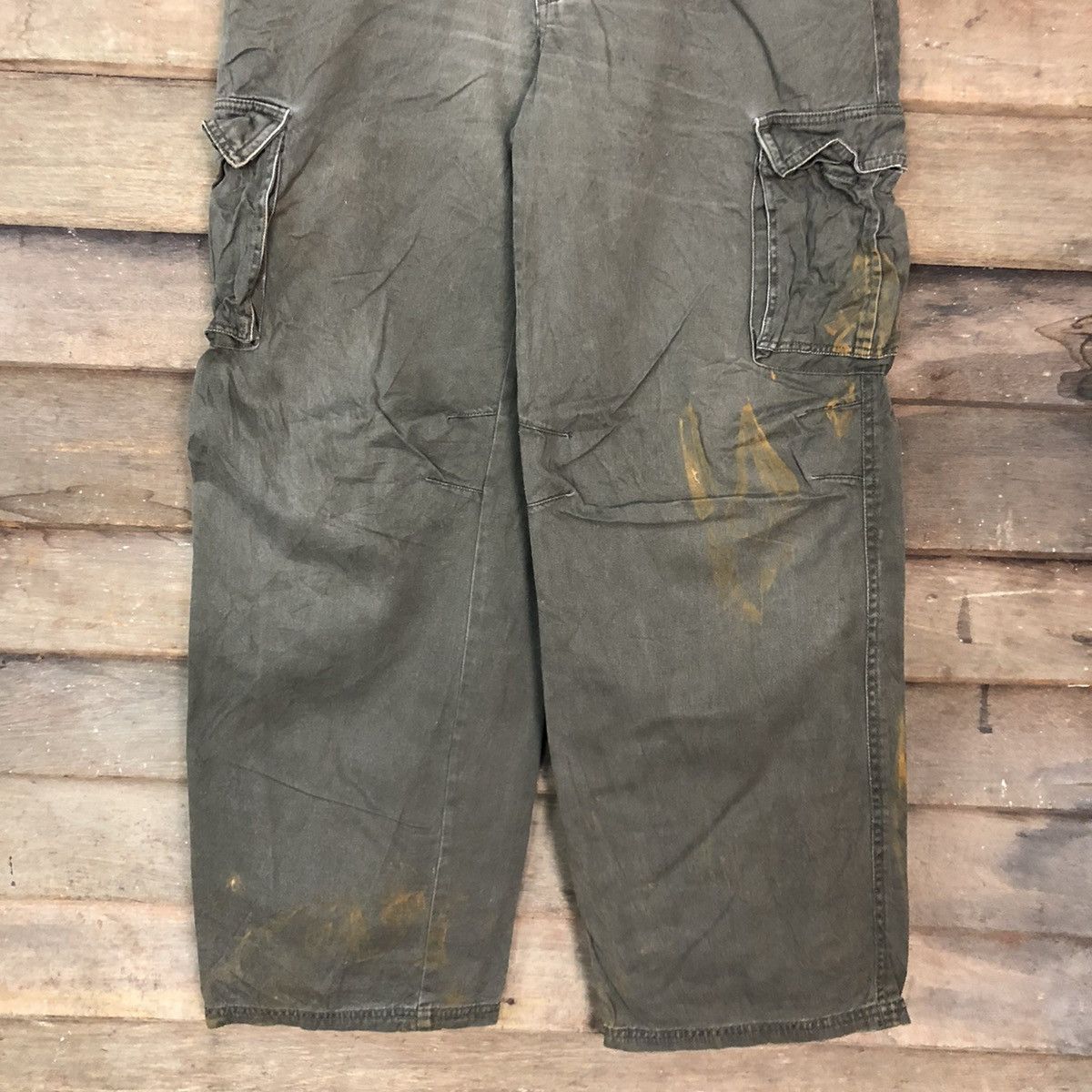 Japanese Brand DLL Japan Grey faded painter Tactical Cargo #c987 Size US 33 - 3 Thumbnail