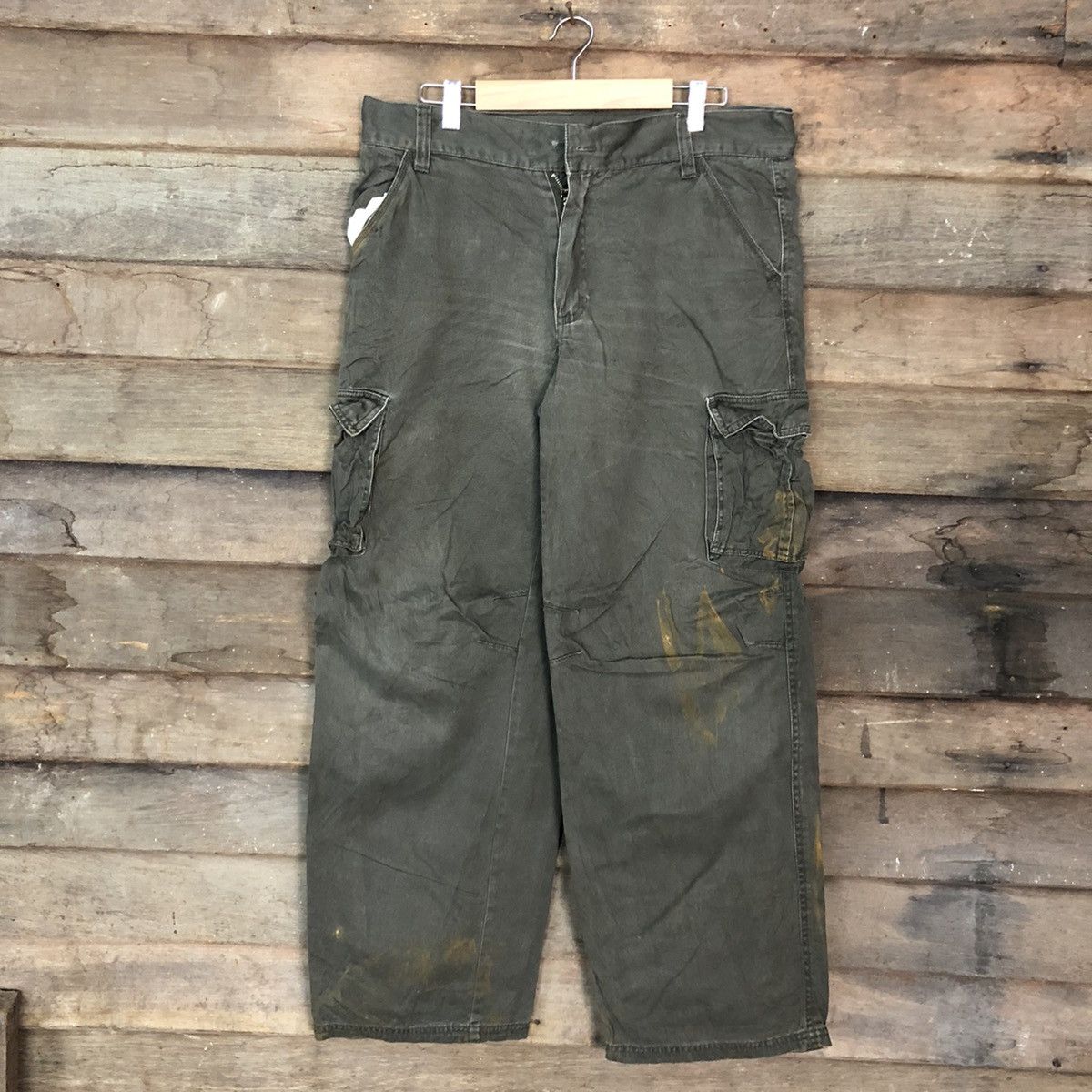 Japanese Brand DLL Japan Grey faded painter Tactical Cargo #c987 Size US 33 - 1 Thumbnail