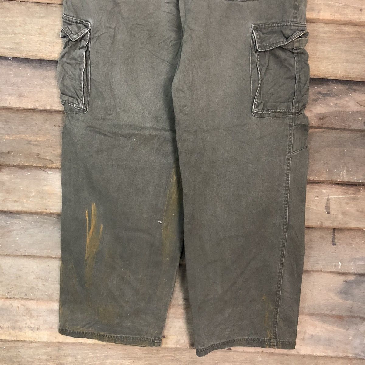 Japanese Brand DLL Japan Grey faded painter Tactical Cargo #c987 Size US 33 - 10 Thumbnail