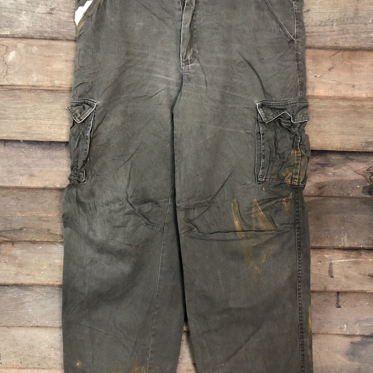 Japanese Brand DLL Japan Grey faded painter Tactical Cargo #c987 Size US 33 - 4 Thumbnail