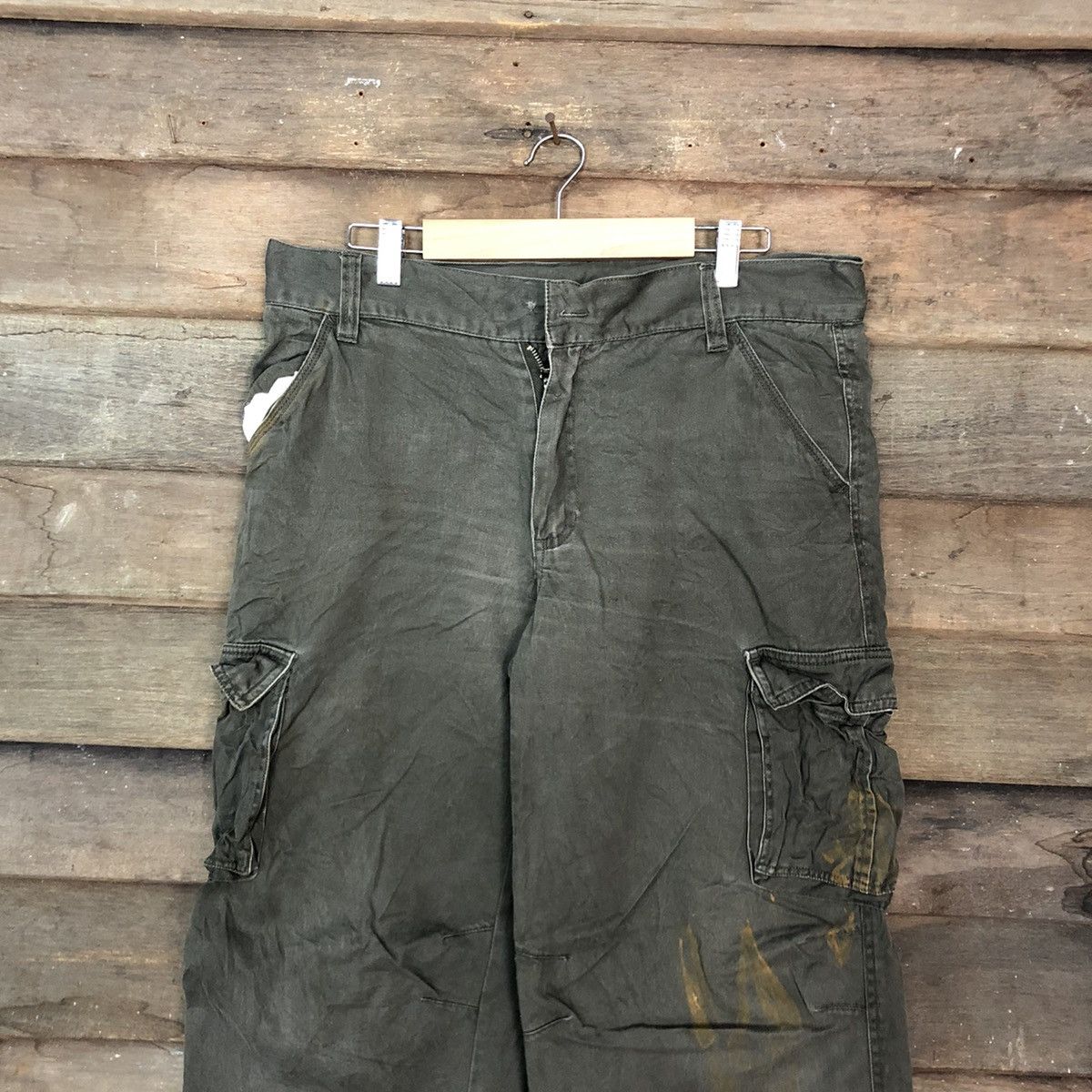 Japanese Brand DLL Japan Grey faded painter Tactical Cargo #c987 Size US 33 - 2 Thumbnail