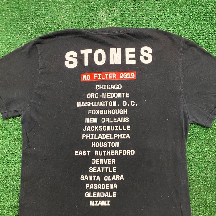 Vintage Vintage Rolling Stones No Filter Lips Rock Band T-Shirt