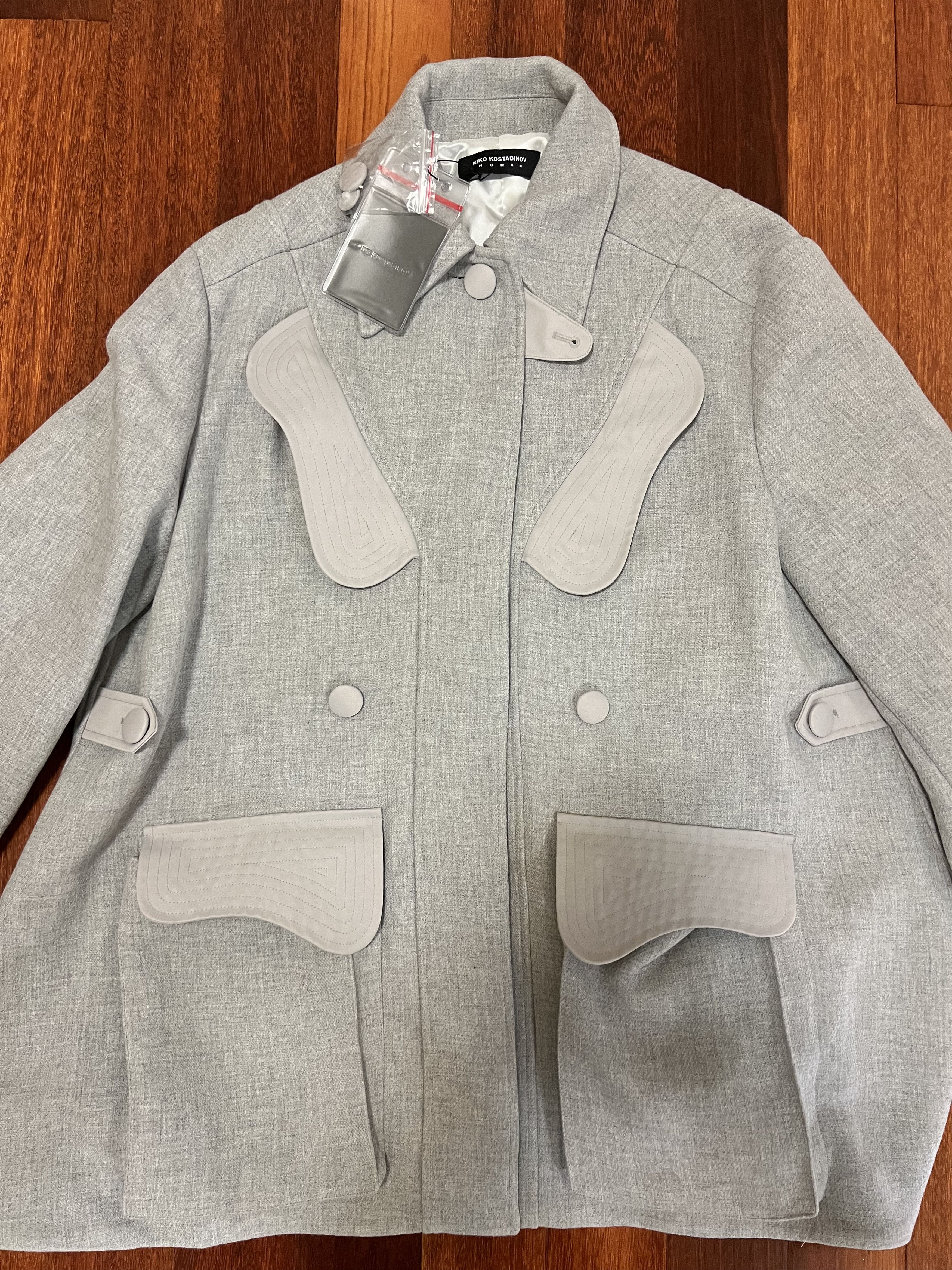 Kiko Kostadinov 💚 Kiko Kostadinov Oversized Gellhorn Jacket Pearl NEW Size XS / US 0-2 / IT 36-38 - 6 Thumbnail
