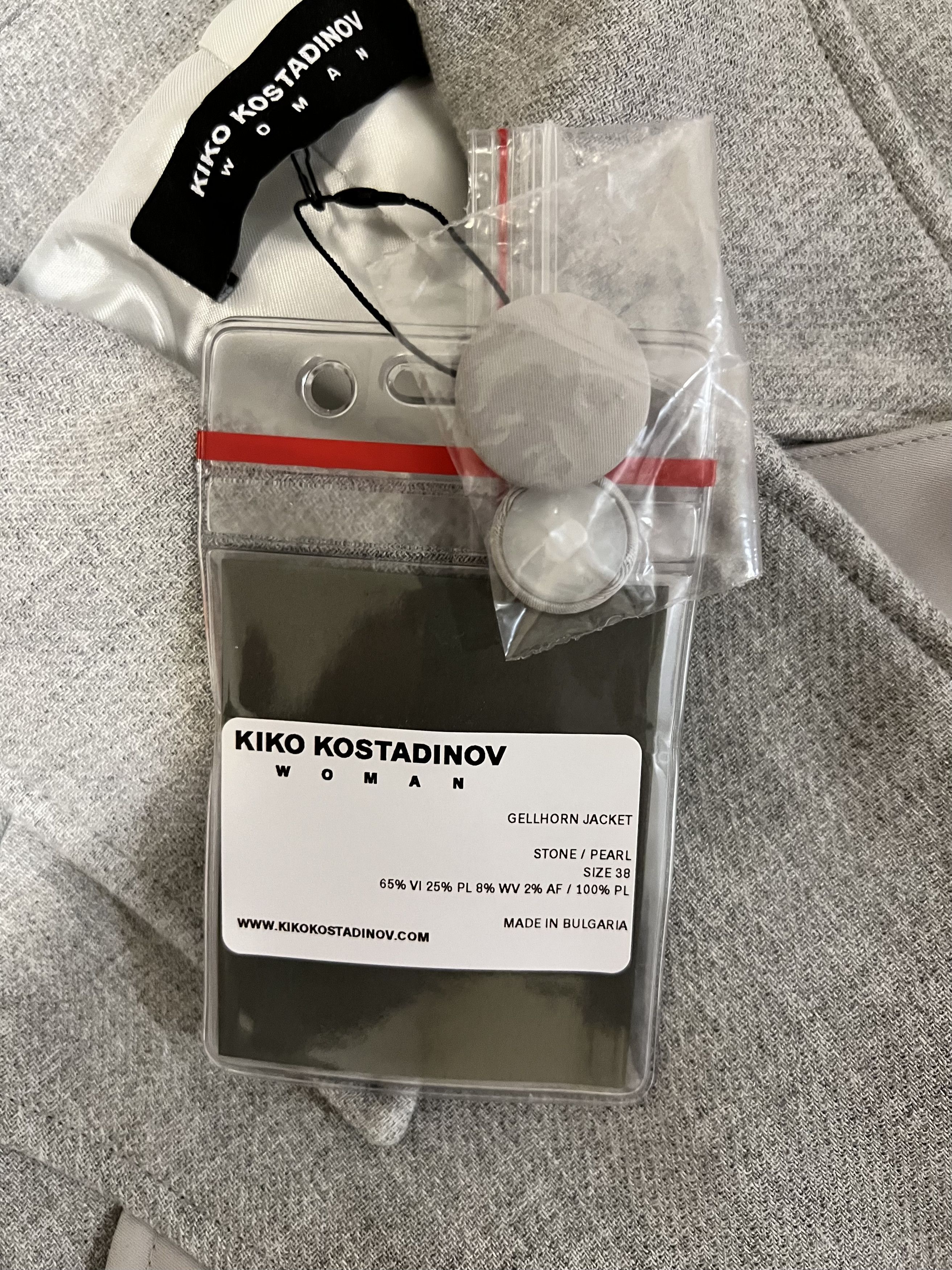 Kiko Kostadinov 💚 Kiko Kostadinov Oversized Gellhorn Jacket Pearl NEW Size XS / US 0-2 / IT 36-38 - 5 Thumbnail