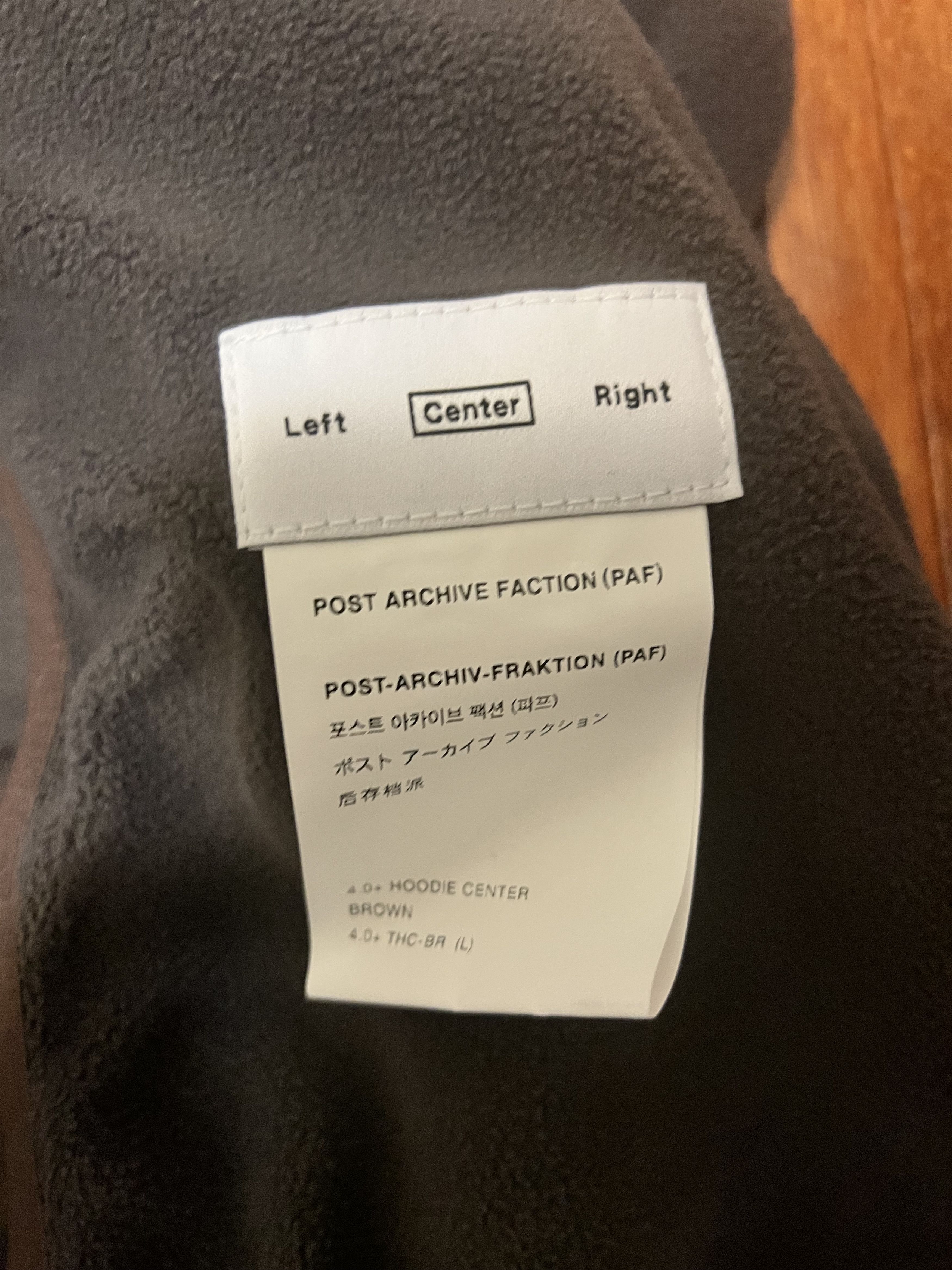 POST ARCHIVE FACTION (PAF) 💚 Post Archive Faction Zip Hoodie 4.0+ Center Brown NEW Size US L / EU 52-54 / 3 - 3 Thumbnail