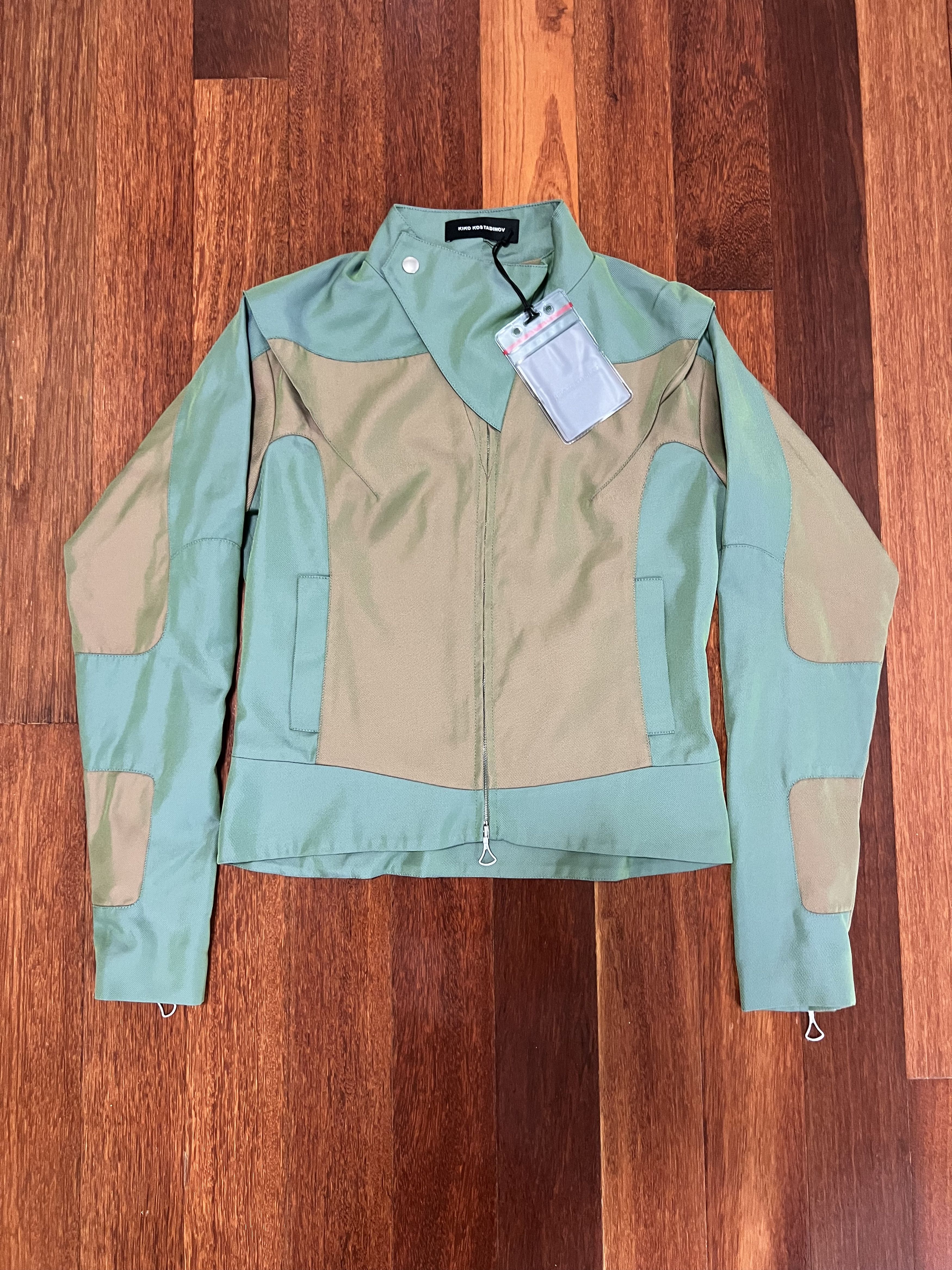 image of Fw19 Kiko Kostadinov Marta Jacket Citron Rose in Green, Women's (Size Small)
