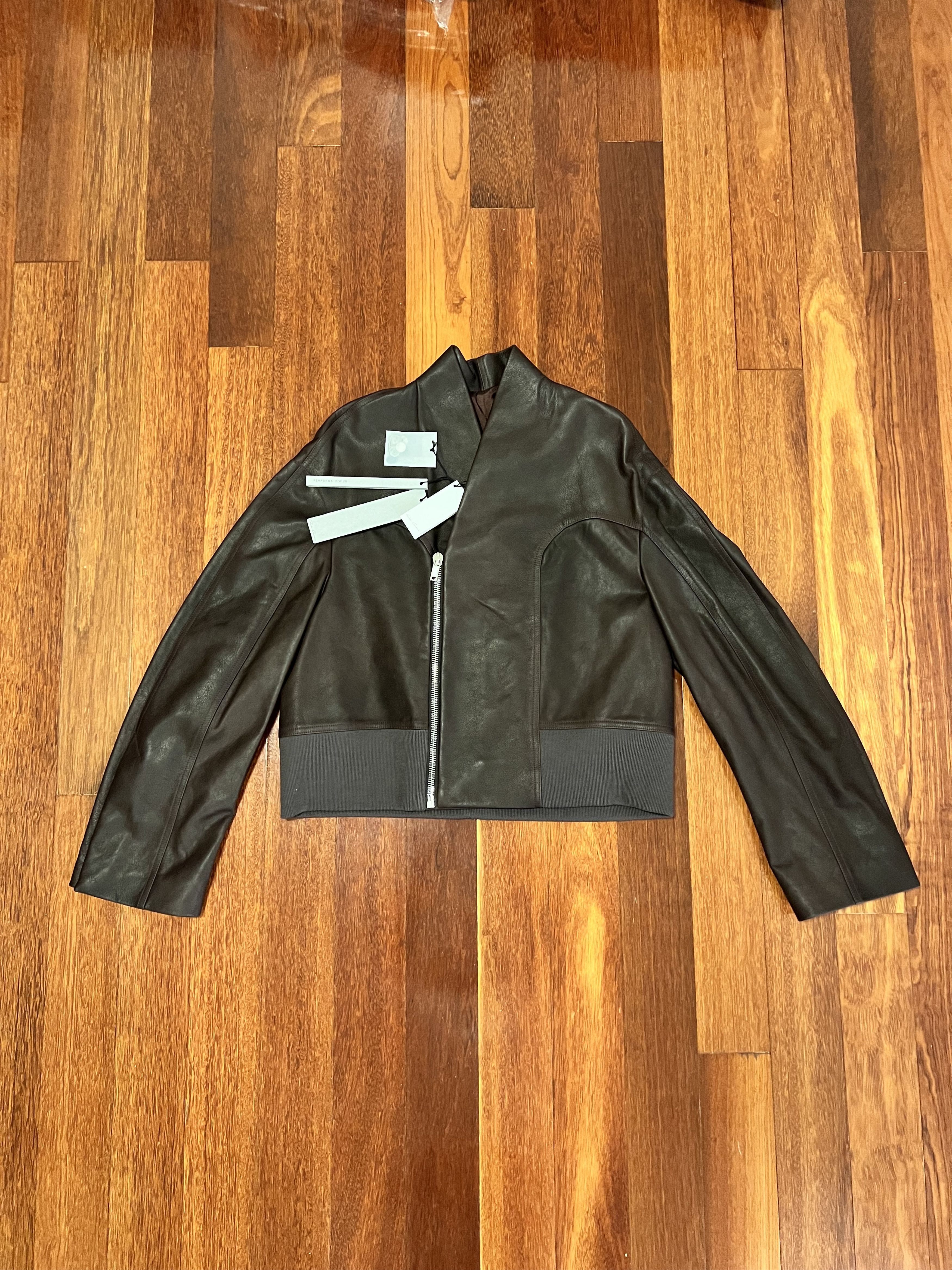 Rick Owens 💚 Rick Owens FW20 Performa Tec Leather Bomber Jacket Size XS / US 0-2 / IT 36-38 - 4 Thumbnail