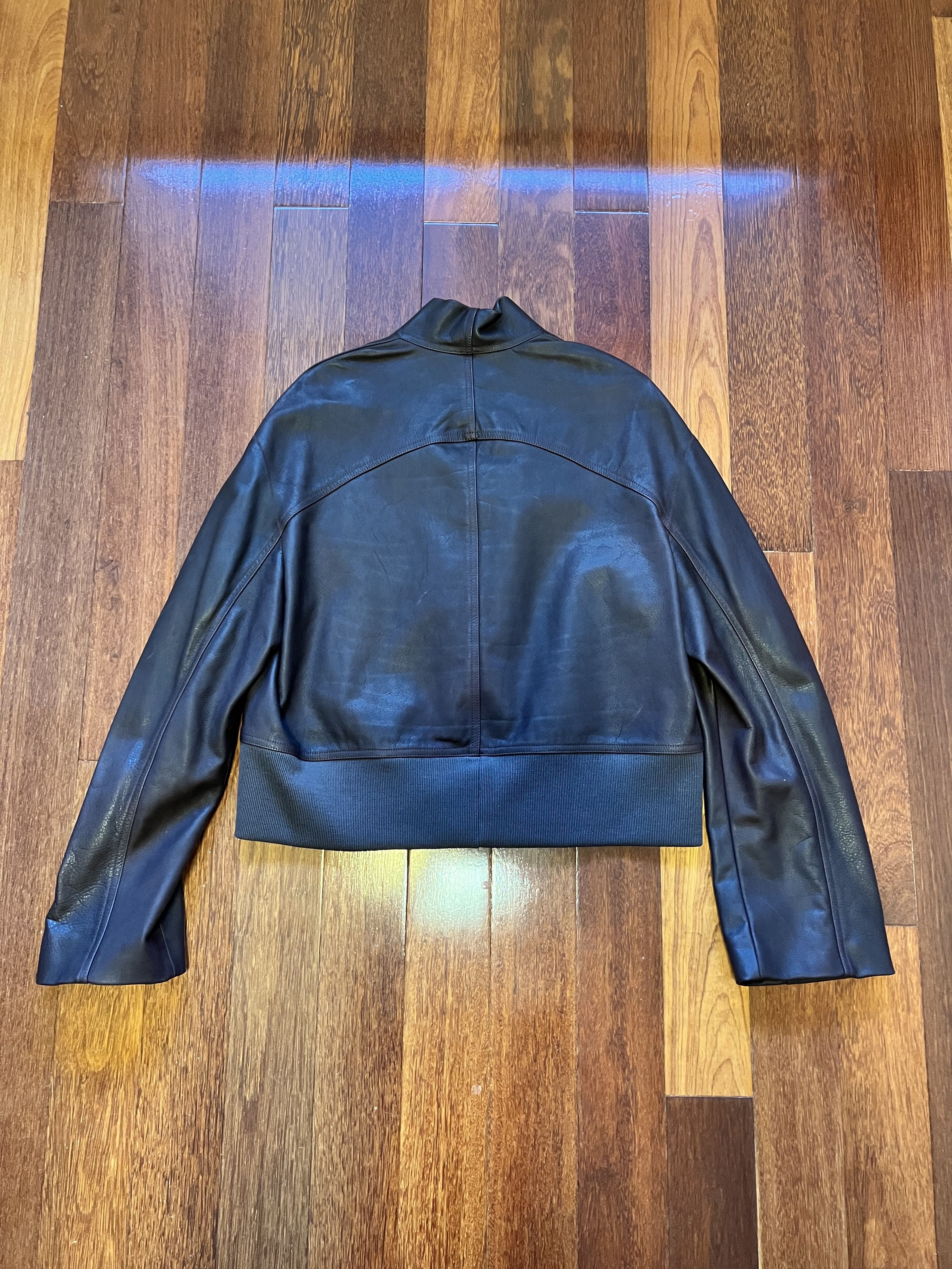 Rick Owens 💚 Rick Owens FW20 Performa Tec Leather Bomber Jacket Size XS / US 0-2 / IT 36-38 - 19 Thumbnail