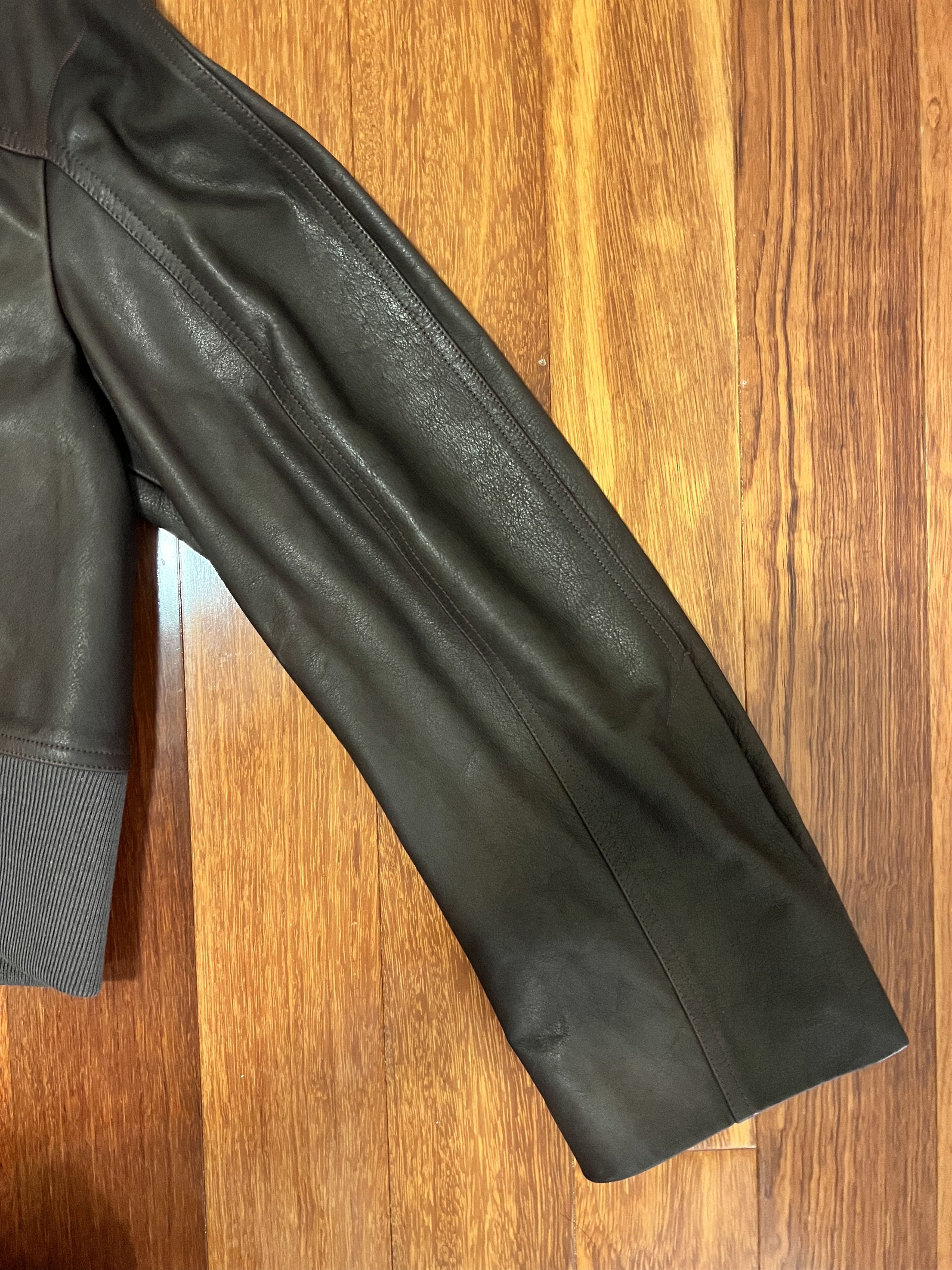 Rick Owens 💚 Rick Owens FW20 Performa Tec Leather Bomber Jacket Size XS / US 0-2 / IT 36-38 - 15 Thumbnail