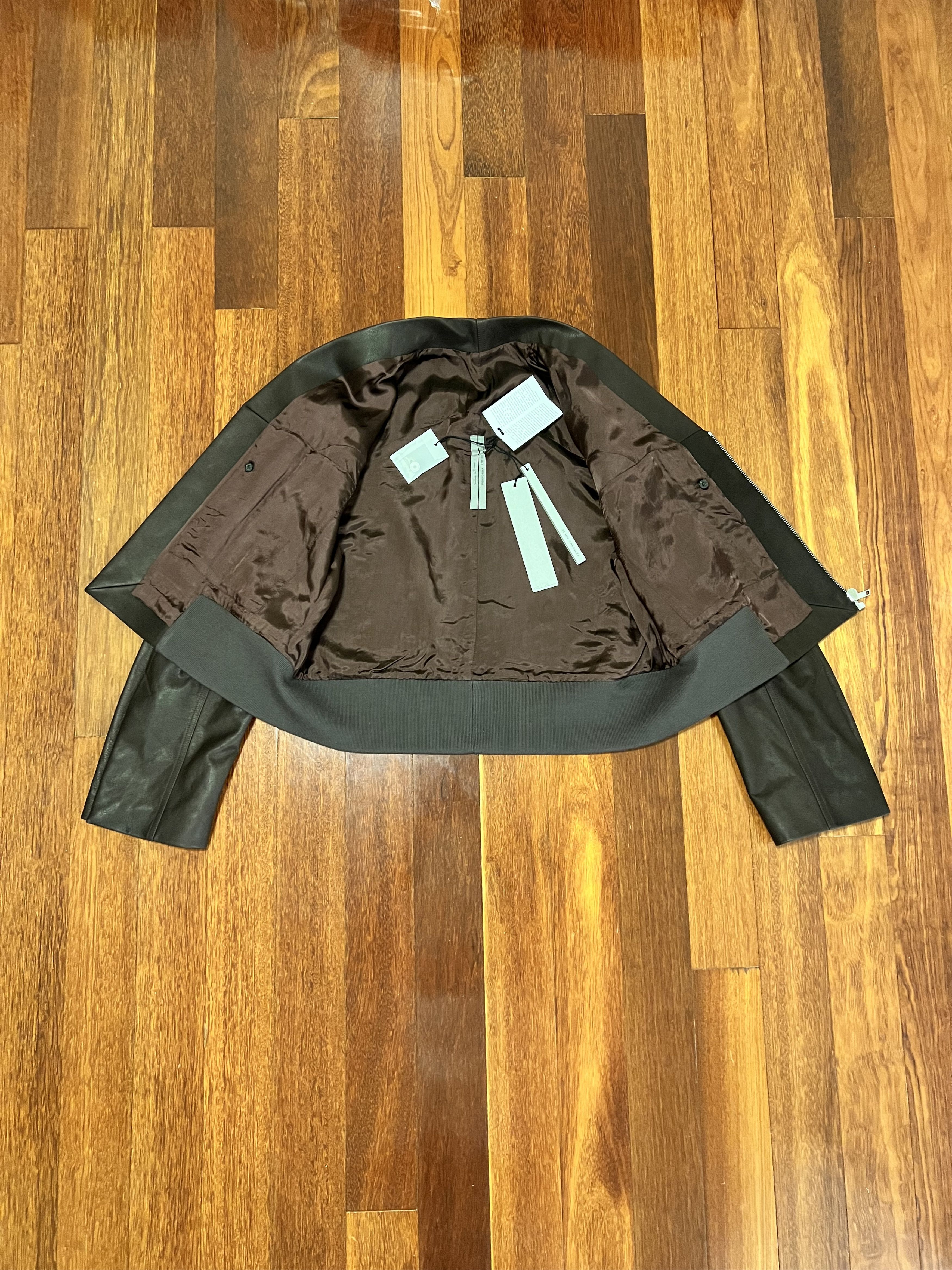 Rick Owens 💚 Rick Owens FW20 Performa Tec Leather Bomber Jacket Size XS / US 0-2 / IT 36-38 - 6 Thumbnail