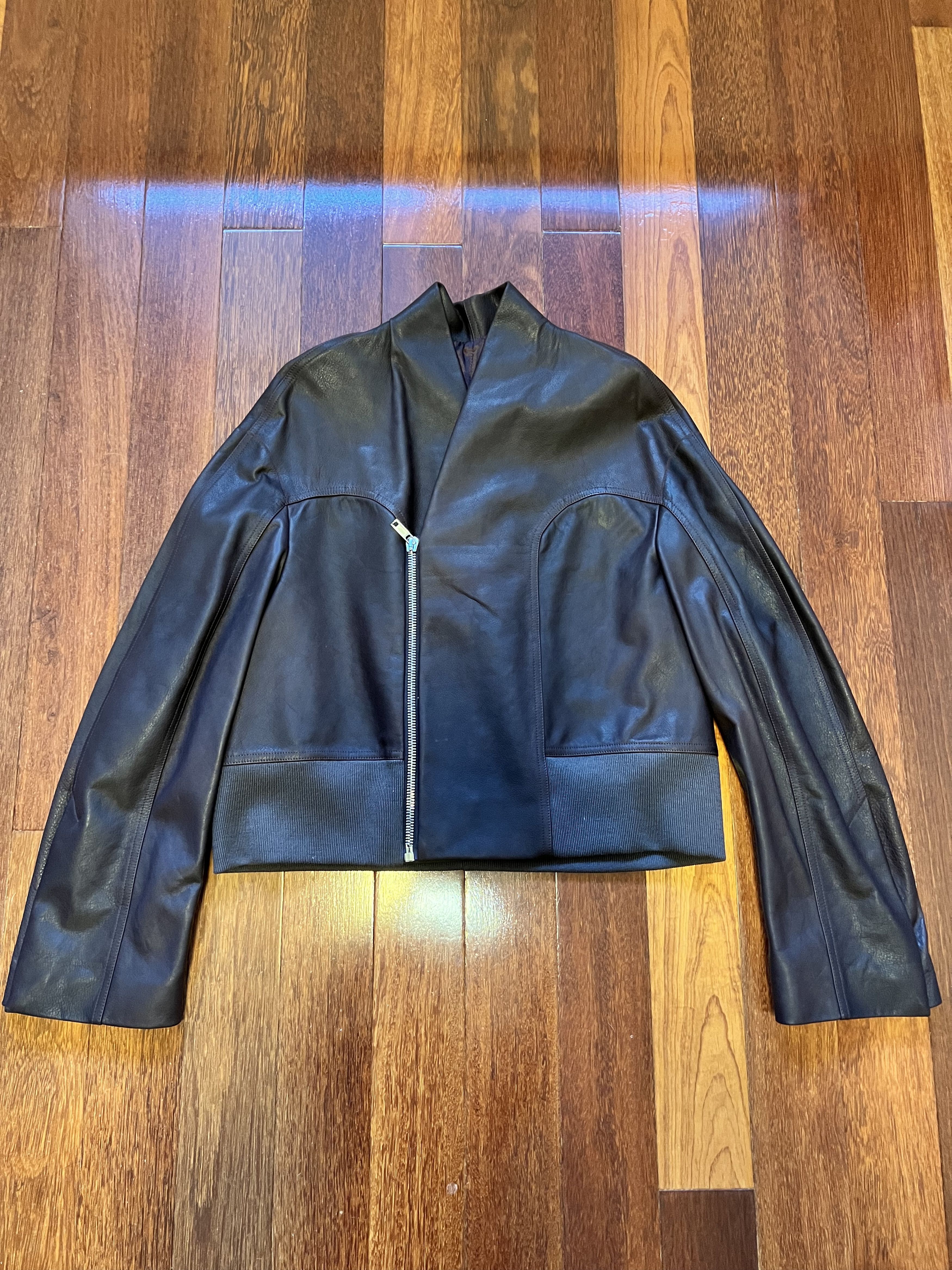 Rick Owens 💚 Rick Owens FW20 Performa Tec Leather Bomber Jacket Size XS / US 0-2 / IT 36-38 - 18 Thumbnail