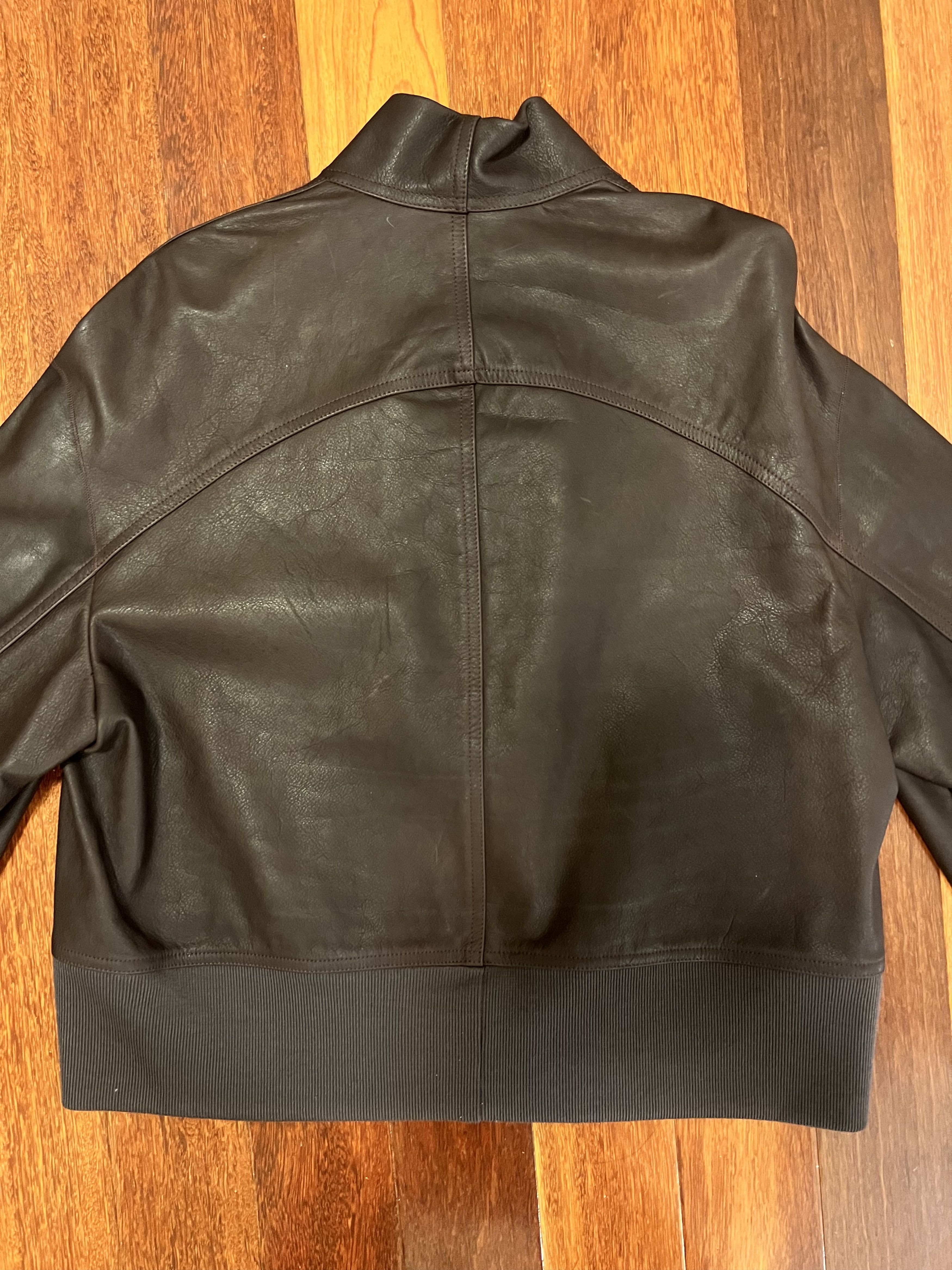 Rick Owens 💚 Rick Owens FW20 Performa Tec Leather Bomber Jacket Size XS / US 0-2 / IT 36-38 - 17 Thumbnail