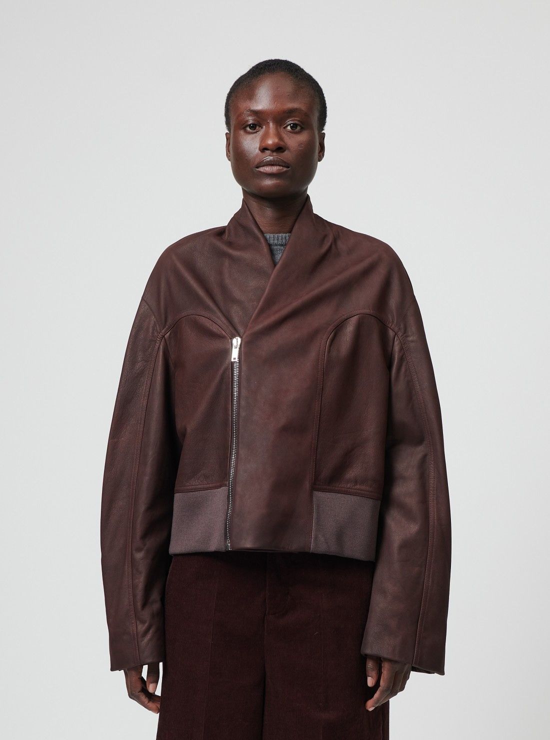 Rick Owens 💚 Rick Owens FW20 Performa Tec Leather Bomber Jacket Size XS / US 0-2 / IT 36-38 - 3 Thumbnail