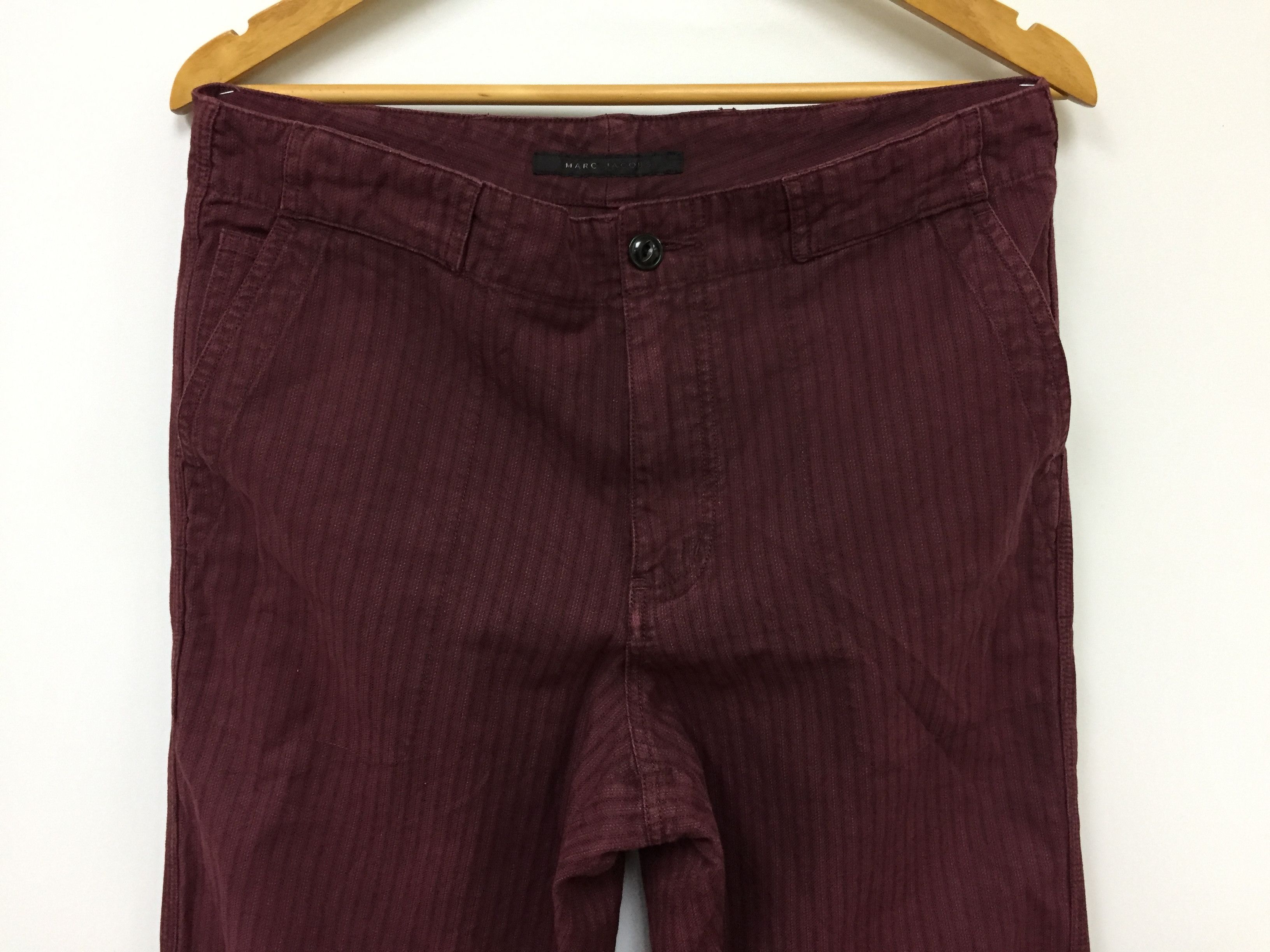 Marc Jacobs × Vintage MARC JACOBS herringbone hickory maroon pant Size US 33 - 3 Thumbnail