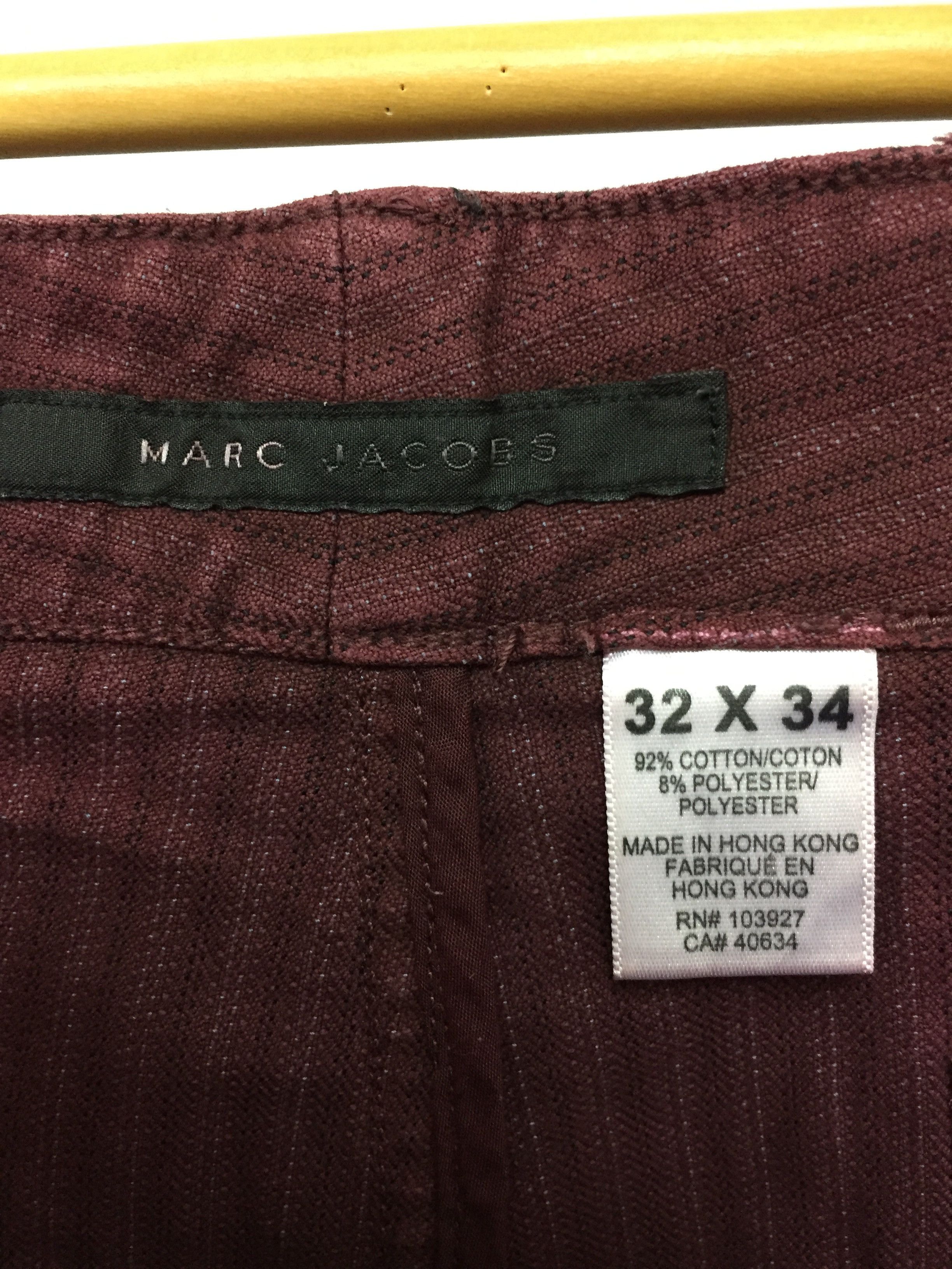 Marc Jacobs × Vintage MARC JACOBS herringbone hickory maroon pant Size US 33 - 10 Thumbnail