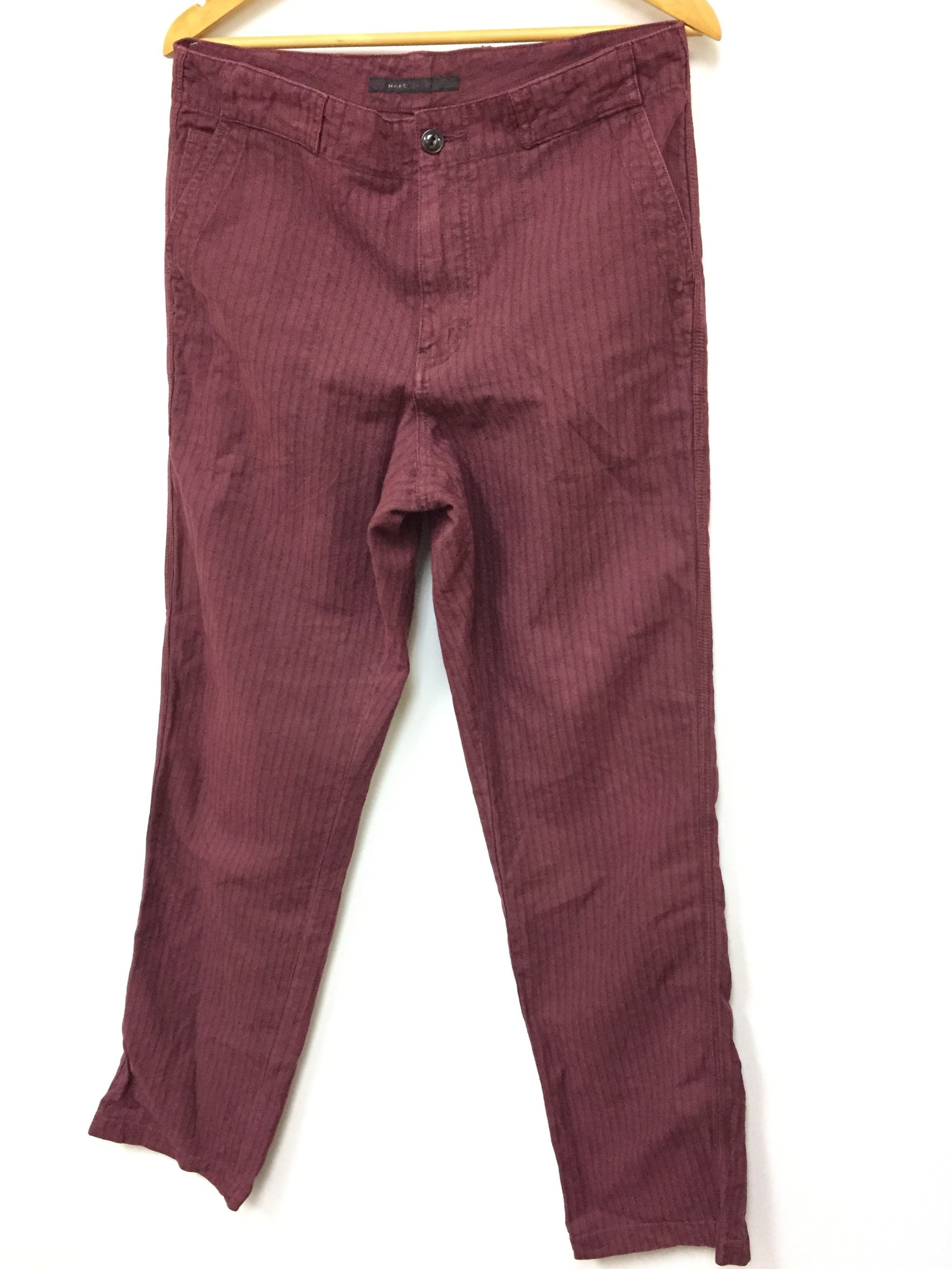 Marc Jacobs × Vintage MARC JACOBS herringbone hickory maroon pant Size US 33 - 1 Thumbnail
