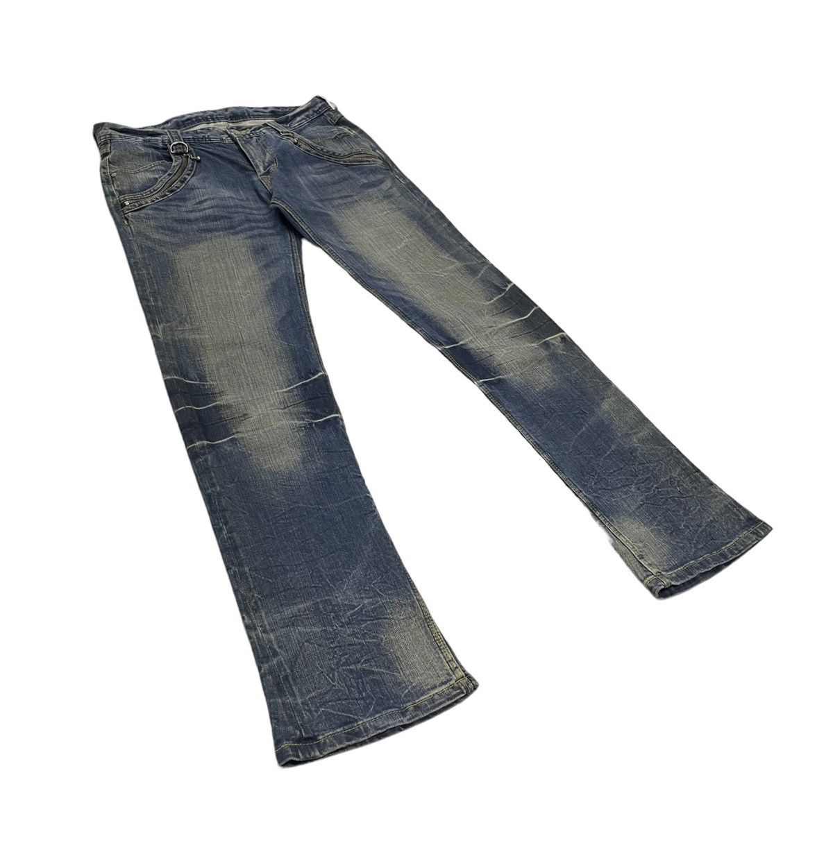 Le Grande Bleu (L.G.B.) Vintage Nicole Club Hideways Japan Flare Jeans Size US 32 / EU 48 - 3 Thumbnail