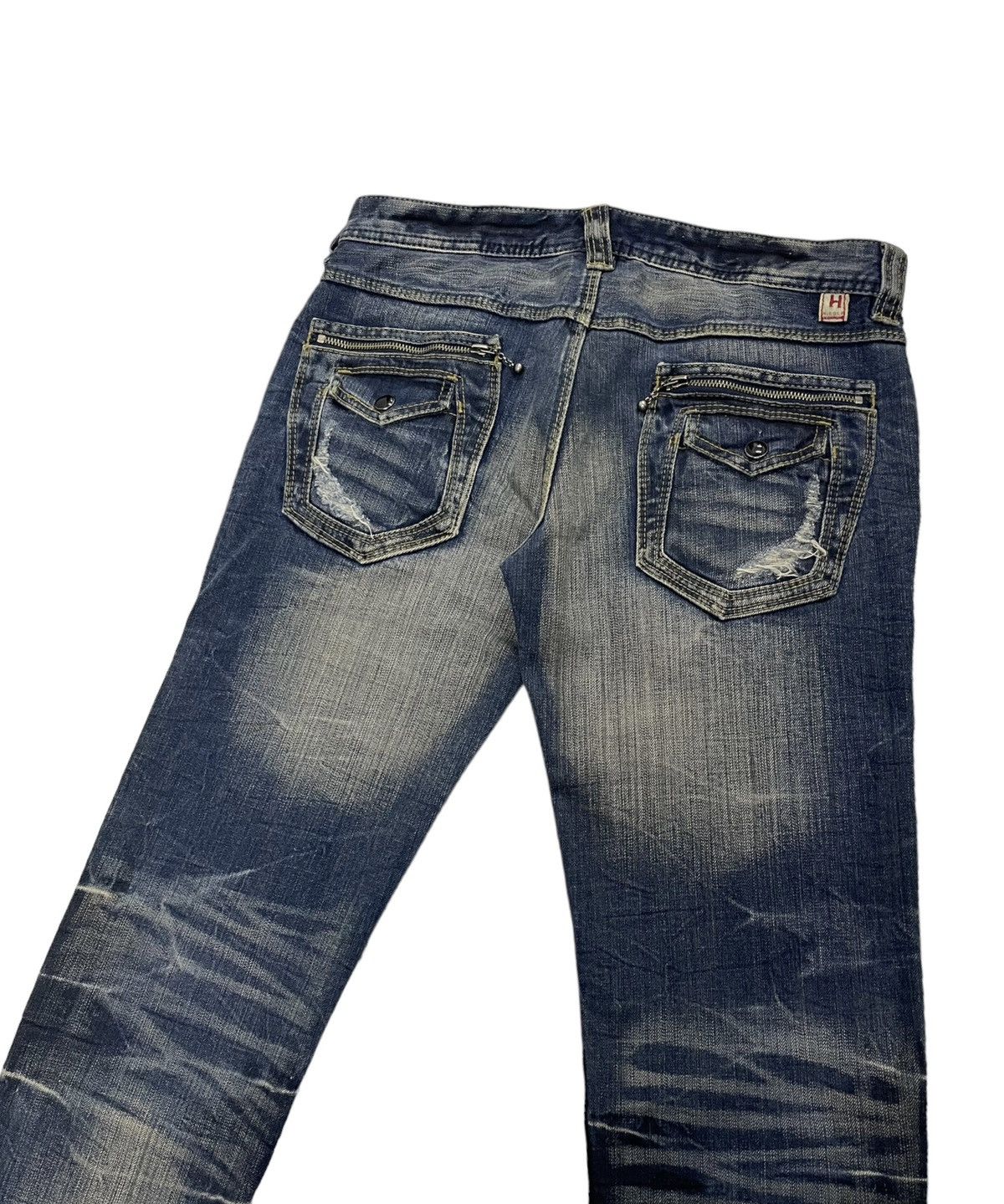 Le Grande Bleu (L.G.B.) Vintage Nicole Club Hideways Japan Flare Jeans Size US 32 / EU 48 - 7 Thumbnail
