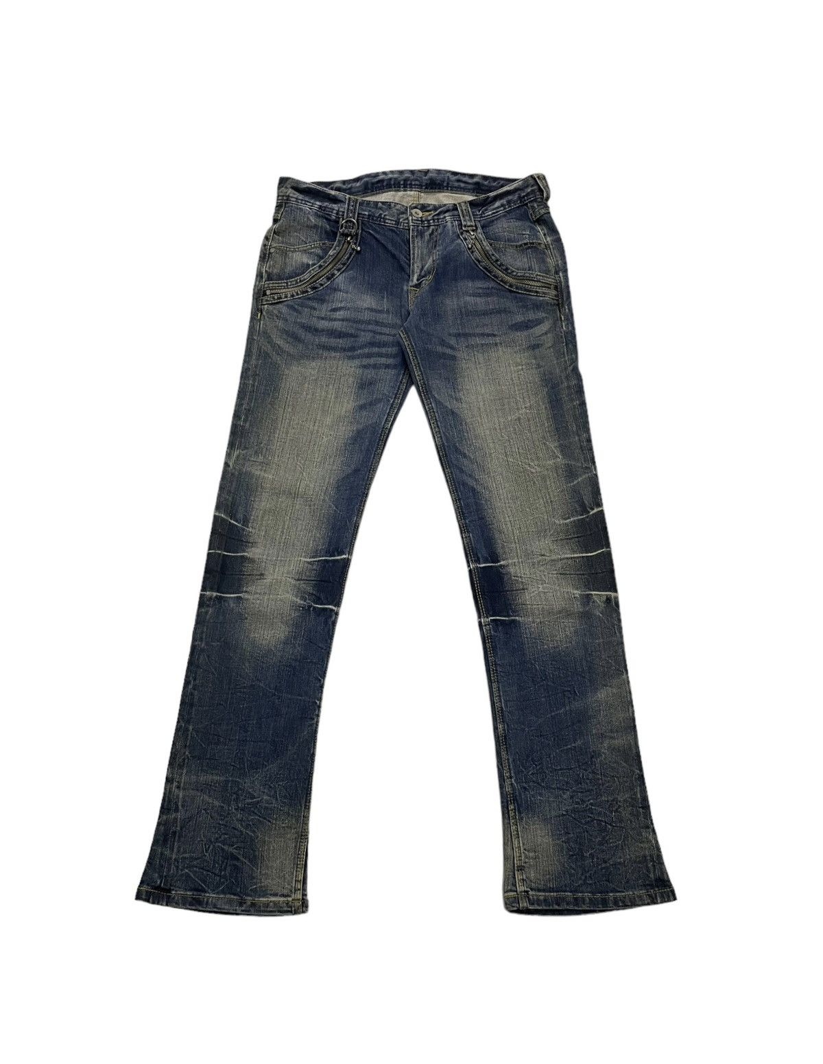 Le Grande Bleu (L.G.B.) Vintage Nicole Club Hideways Japan Flare Jeans Size US 32 / EU 48 - 2 Thumbnail