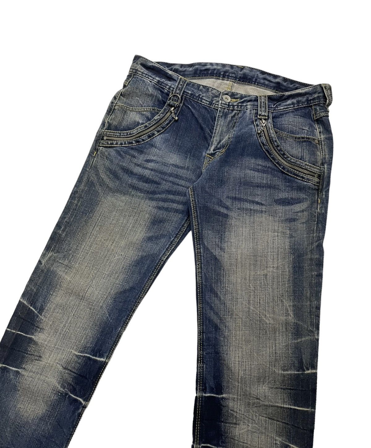 Le Grande Bleu (L.G.B.) Vintage Nicole Club Hideways Japan Flare Jeans Size US 32 / EU 48 - 4 Thumbnail