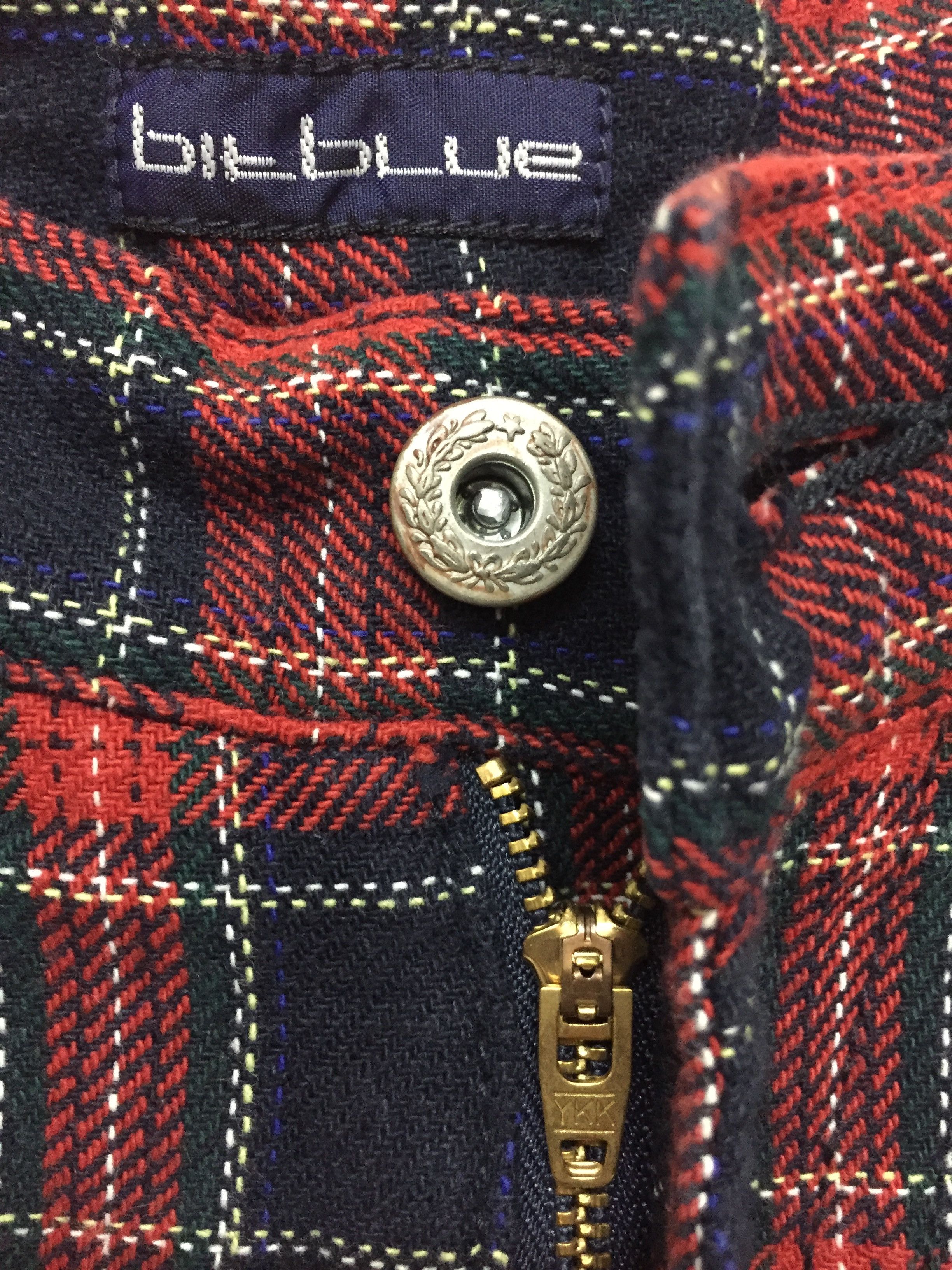 20471120 × Japanese Brand BIT BLUE Japanese Brand Asymmetrical TARTAN pants Size US 31 - 10 Thumbnail